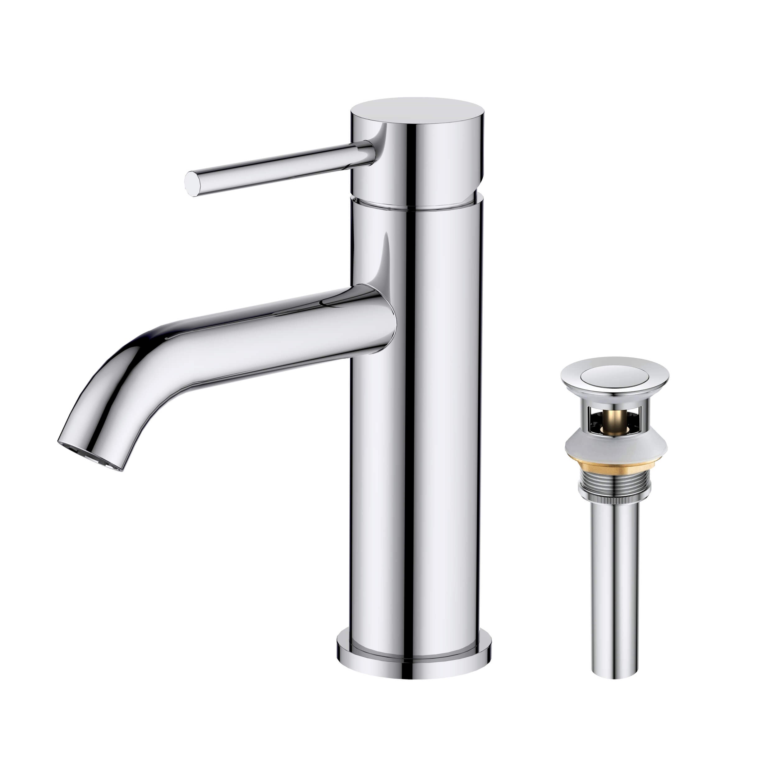 Value Single Handle Bathroom Vanity Sink Faucet with Pop Up Drain – F201