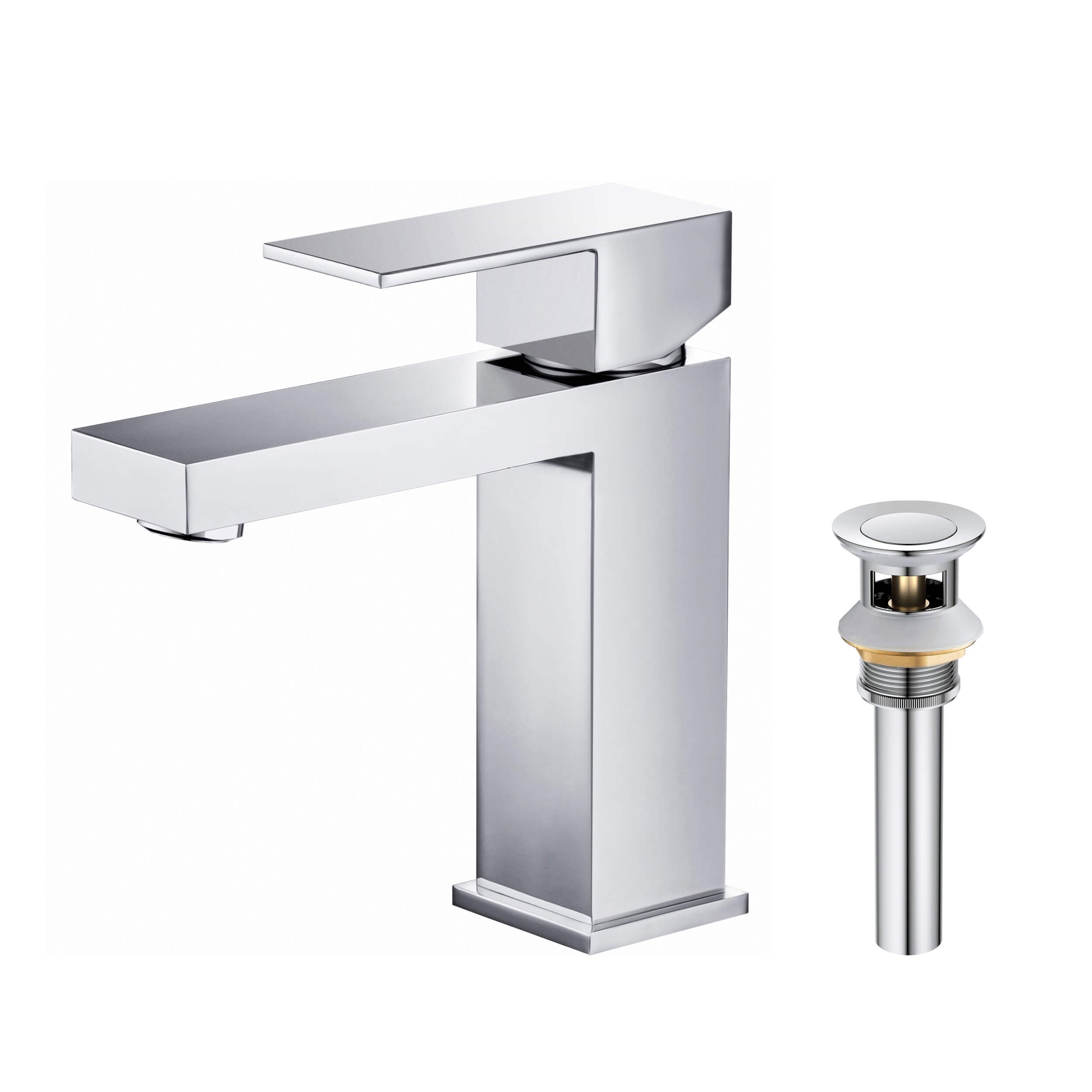 Value Single Handle Bathroom Vanity Sink Faucet with Pop Up Drain – F202