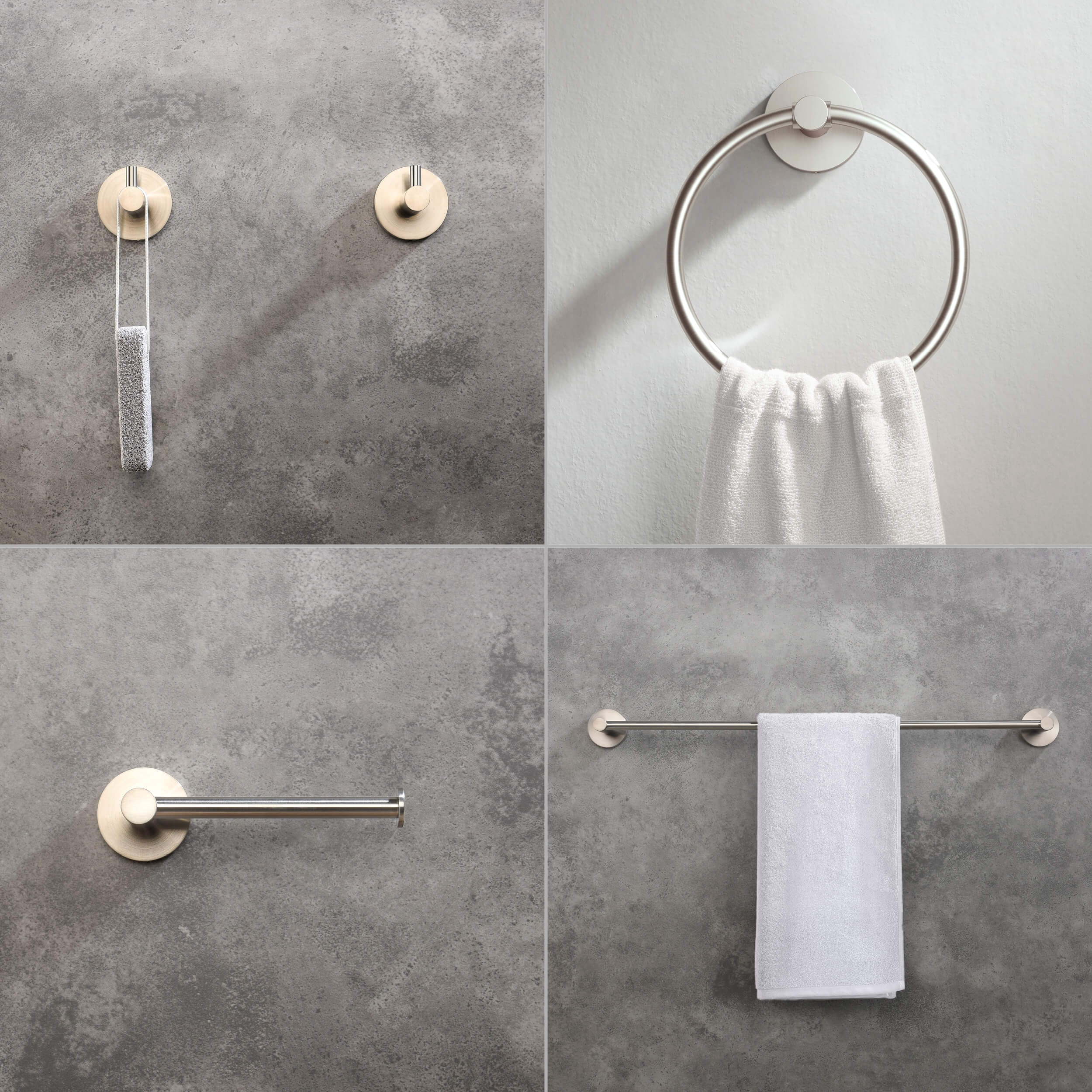 Circular 5-Piece Bathroom Hardware Set - C-KBA14-5-1