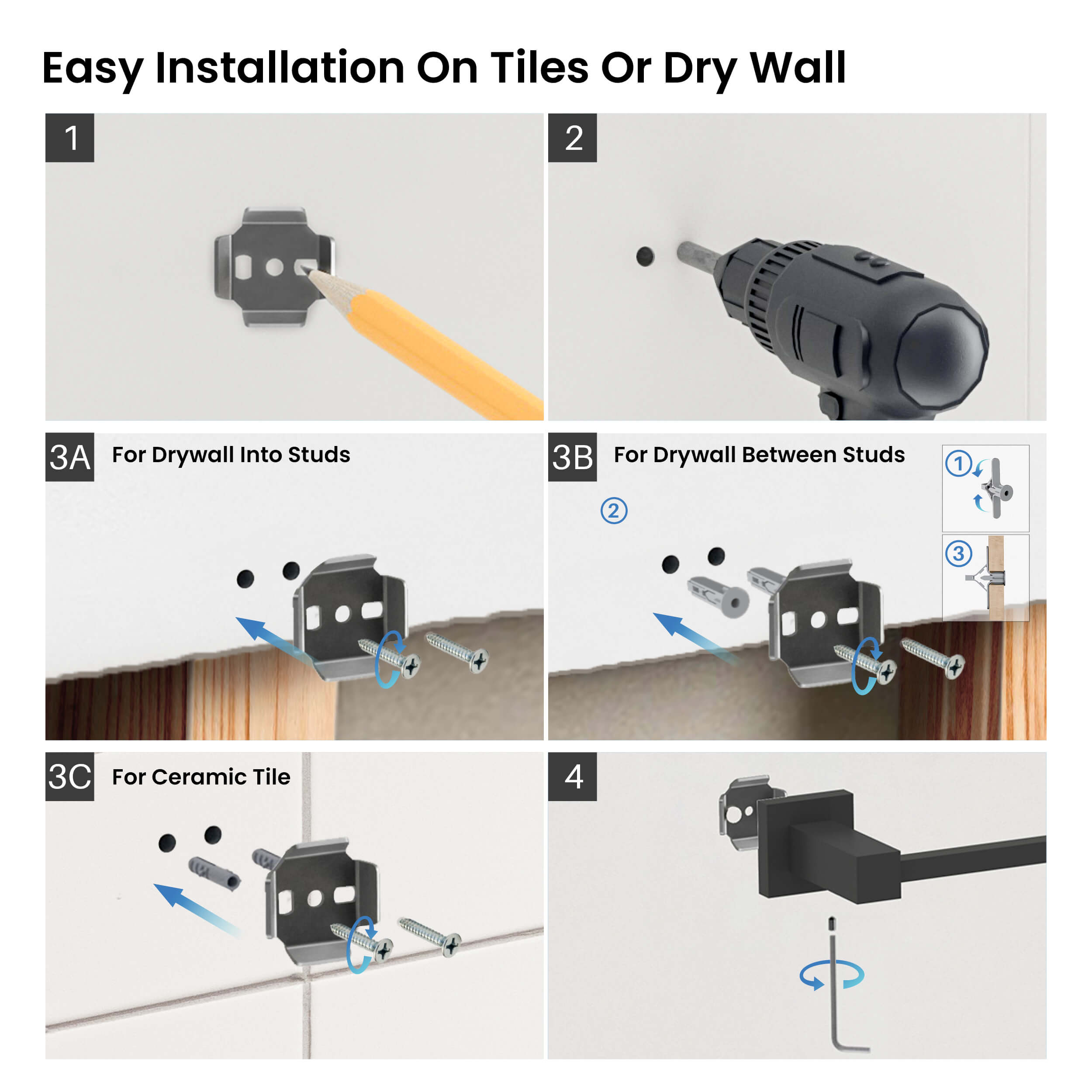 Cube 2-Piece Bathroom Hardware Set - C-KBA15-2-1