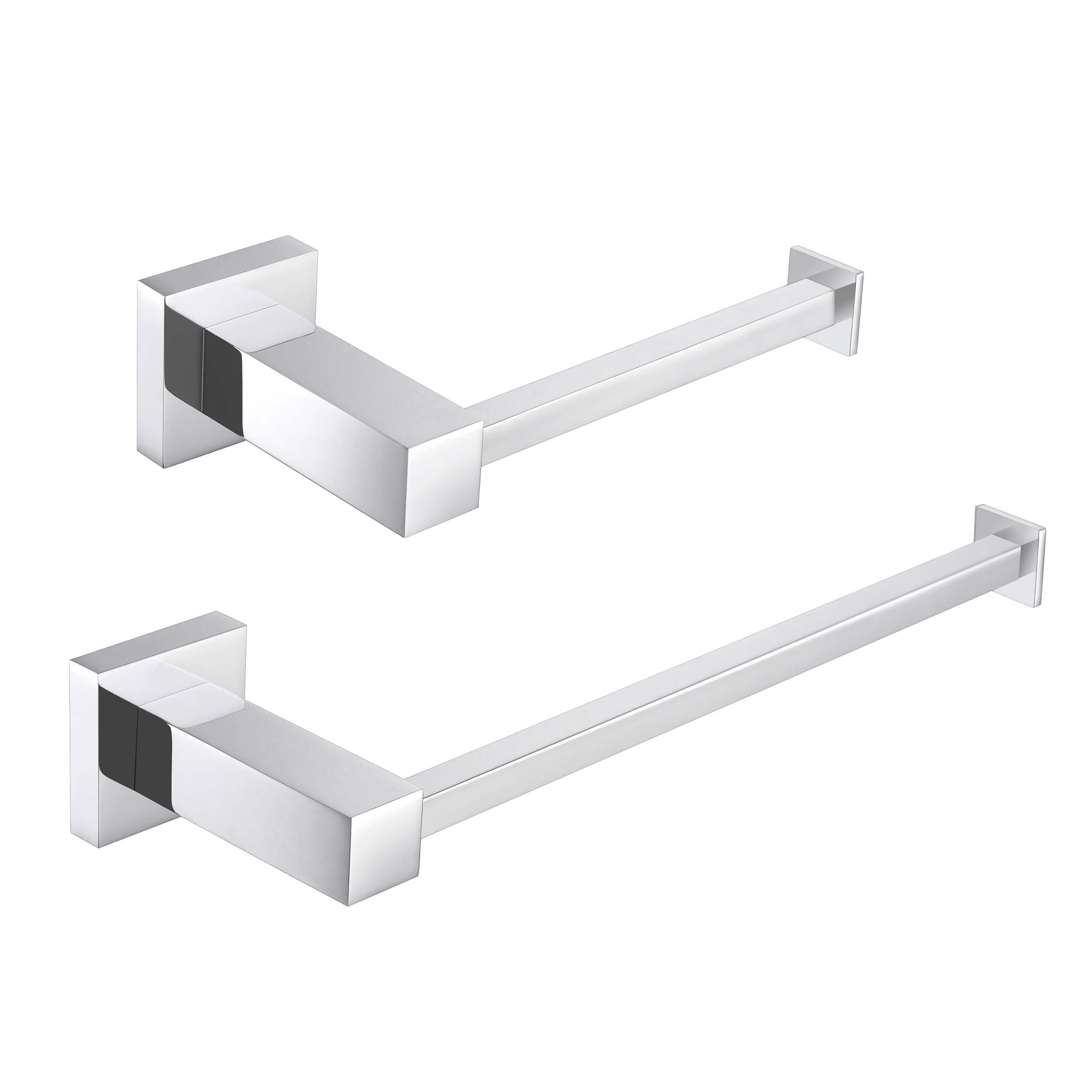 Cube 2-Piece Bathroom Hardware Set - C-KBA15-2-1