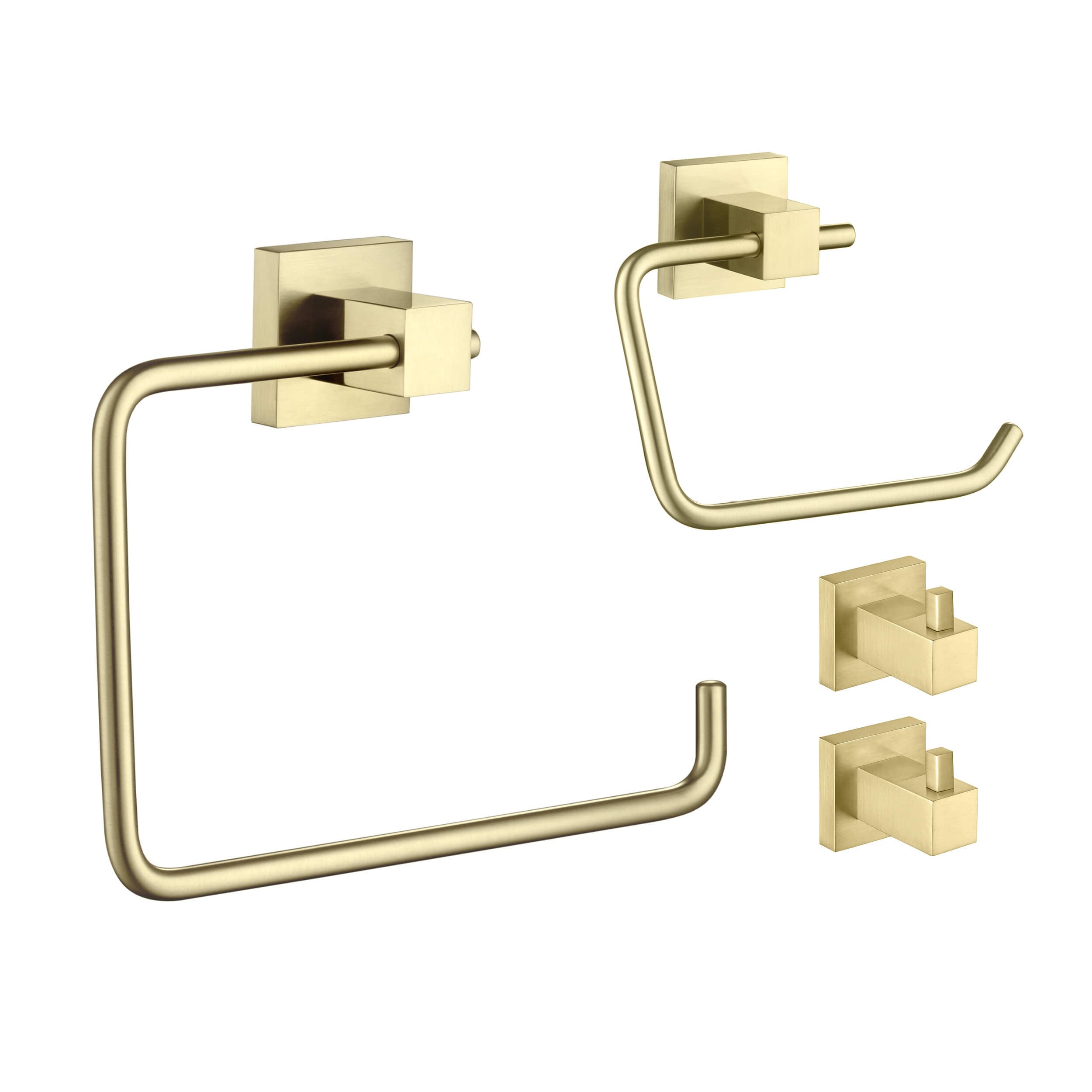 Cube 4-Piece Bathroom Hardware Set - C-KBA15-4-2