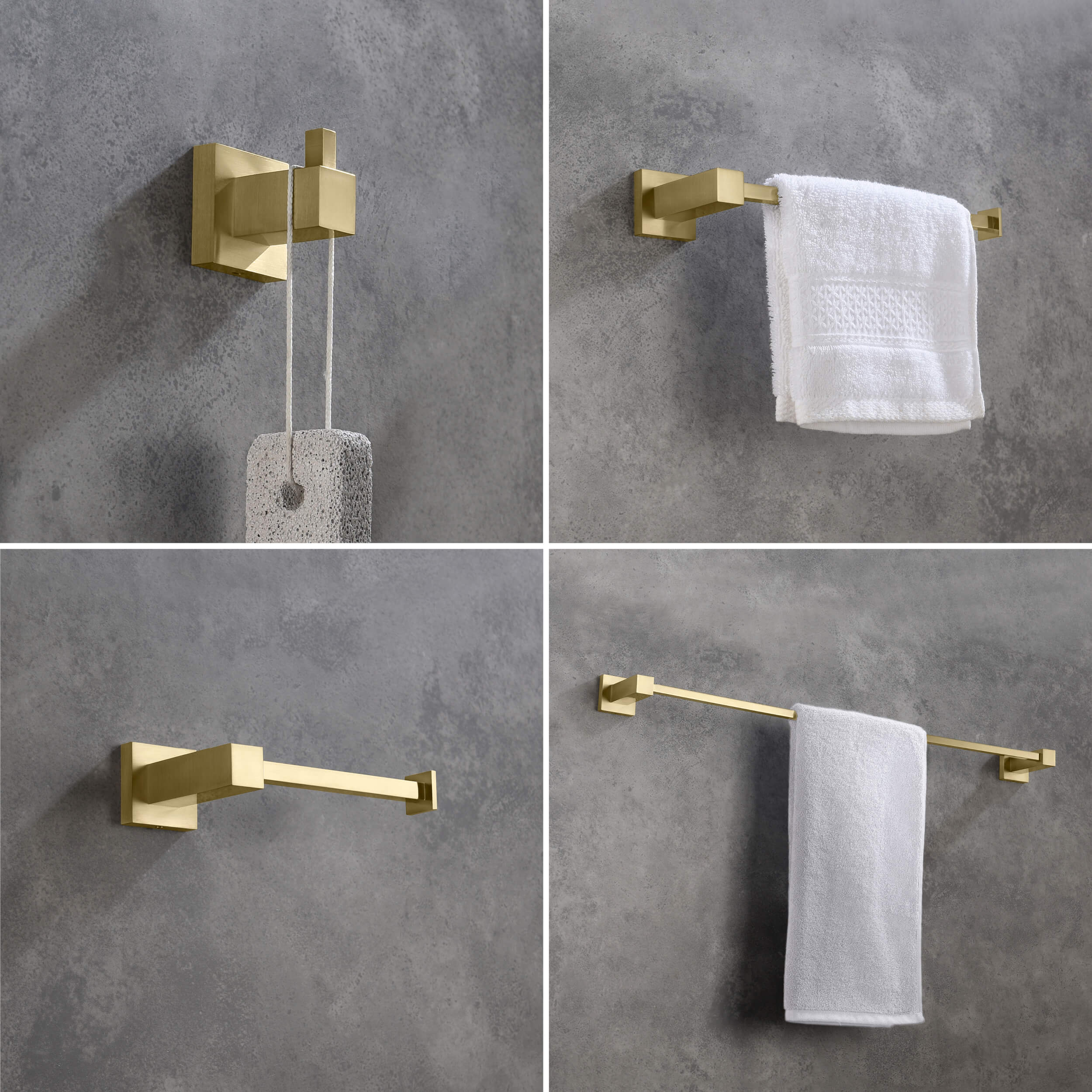 Cube 5-Piece Bathroom Hardware Set - C-KBA15-5