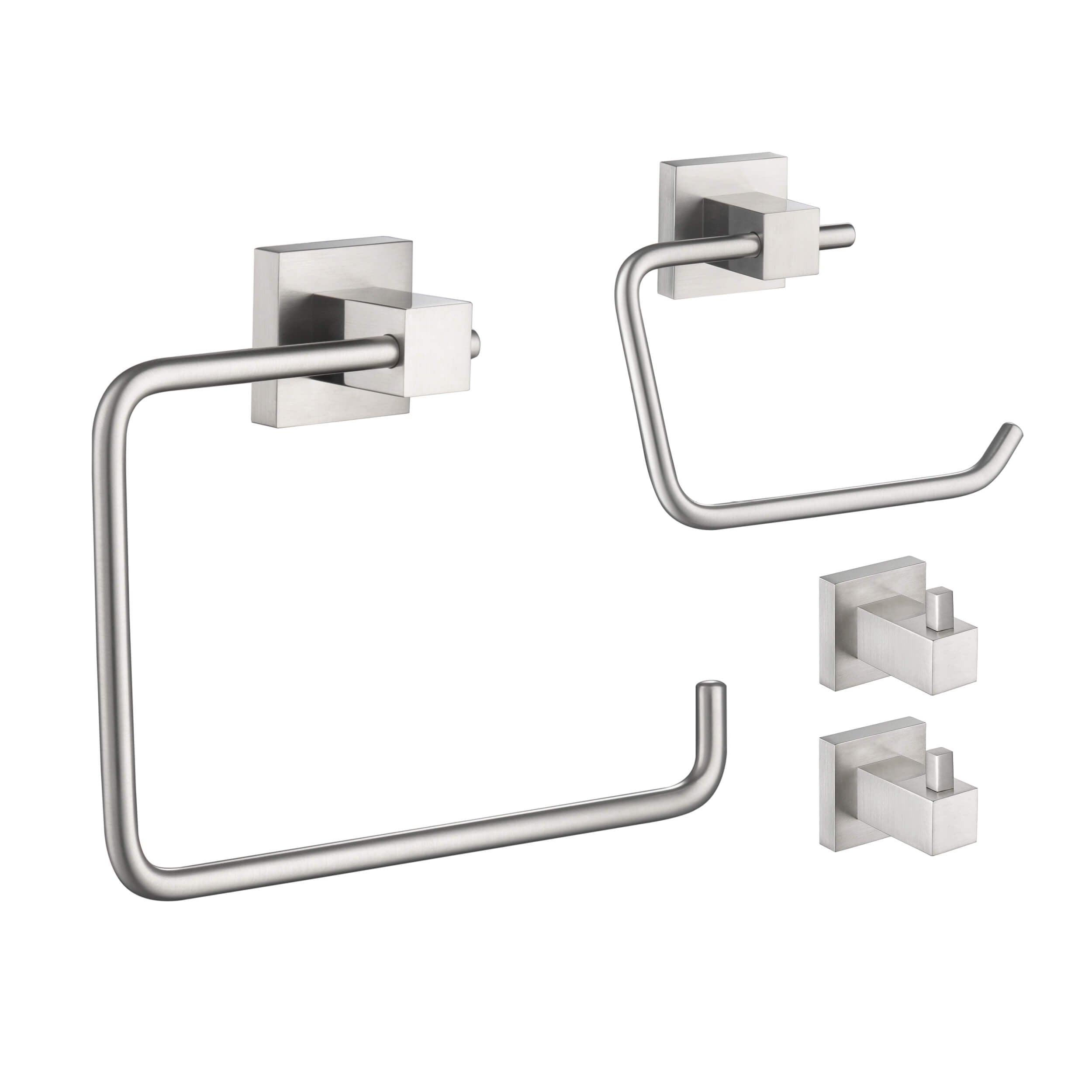 Cube 4-Piece Bathroom Hardware Set - C-KBA15-4-2