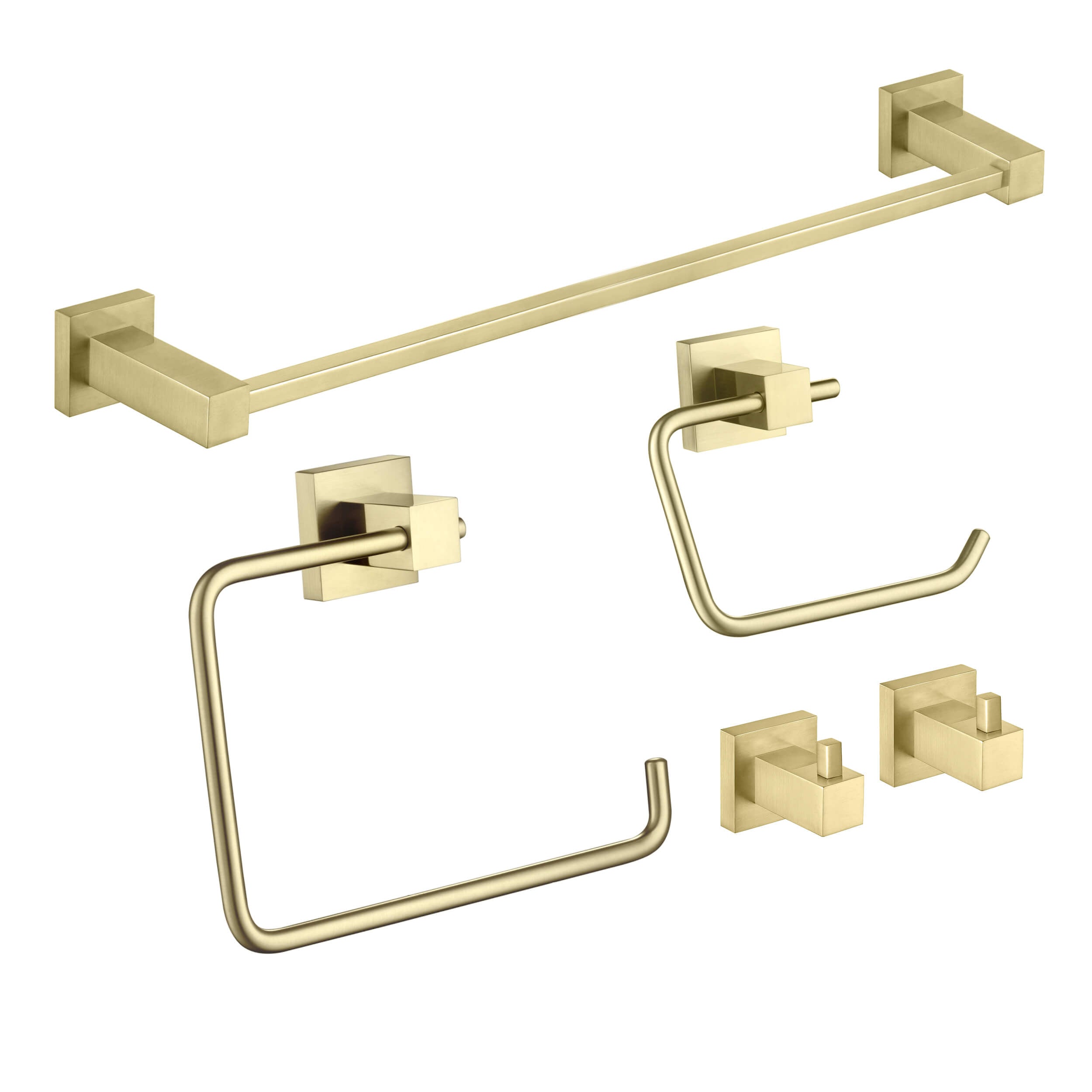 Cube 5-Piece Bathroom Hardware Set - C-KBA15-5-4