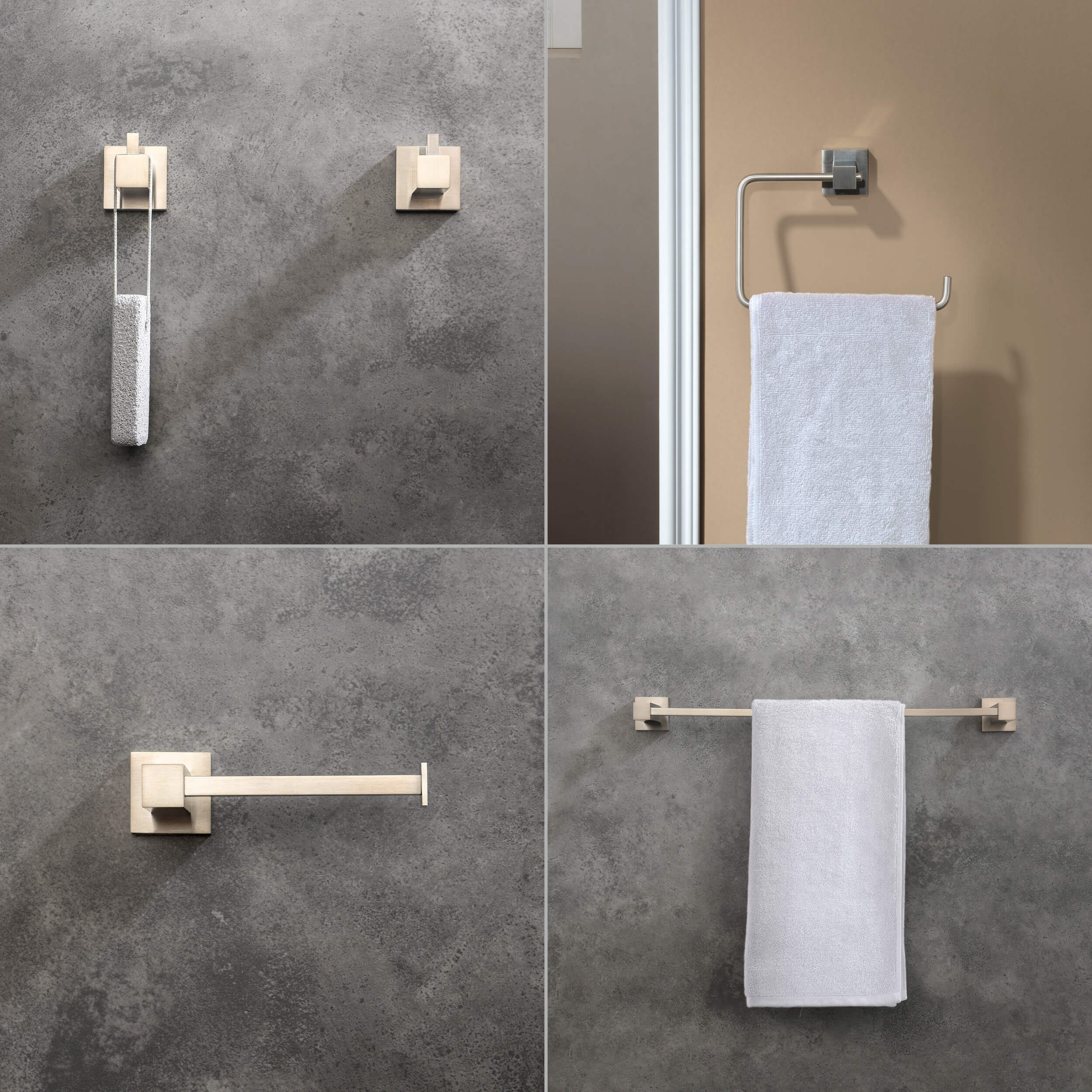 Cube 5-Piece Bathroom Hardware Set - C-KBA15-5-3