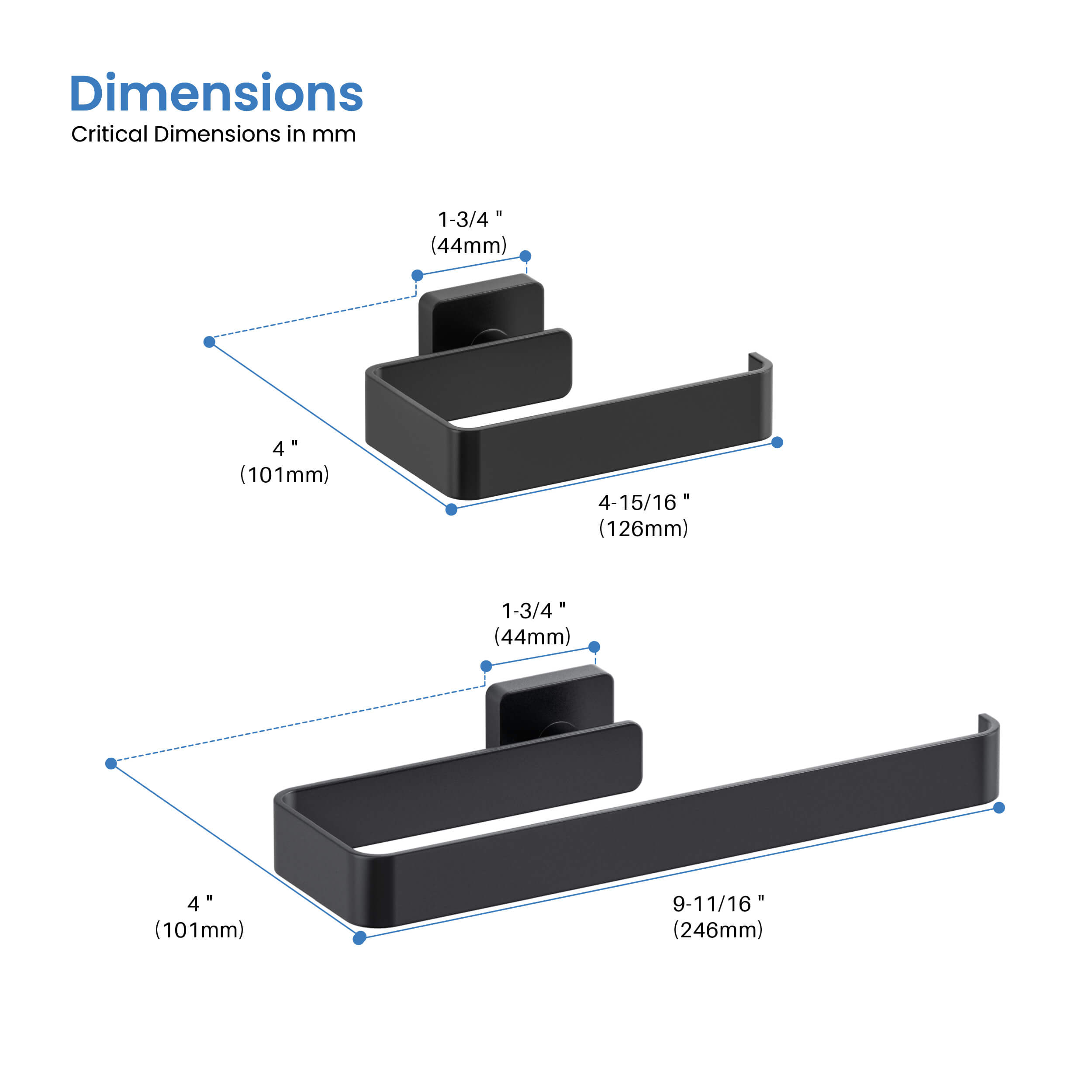 Blaze 2-Piece Bathroom Hardware Set - C-KBA16-2-1