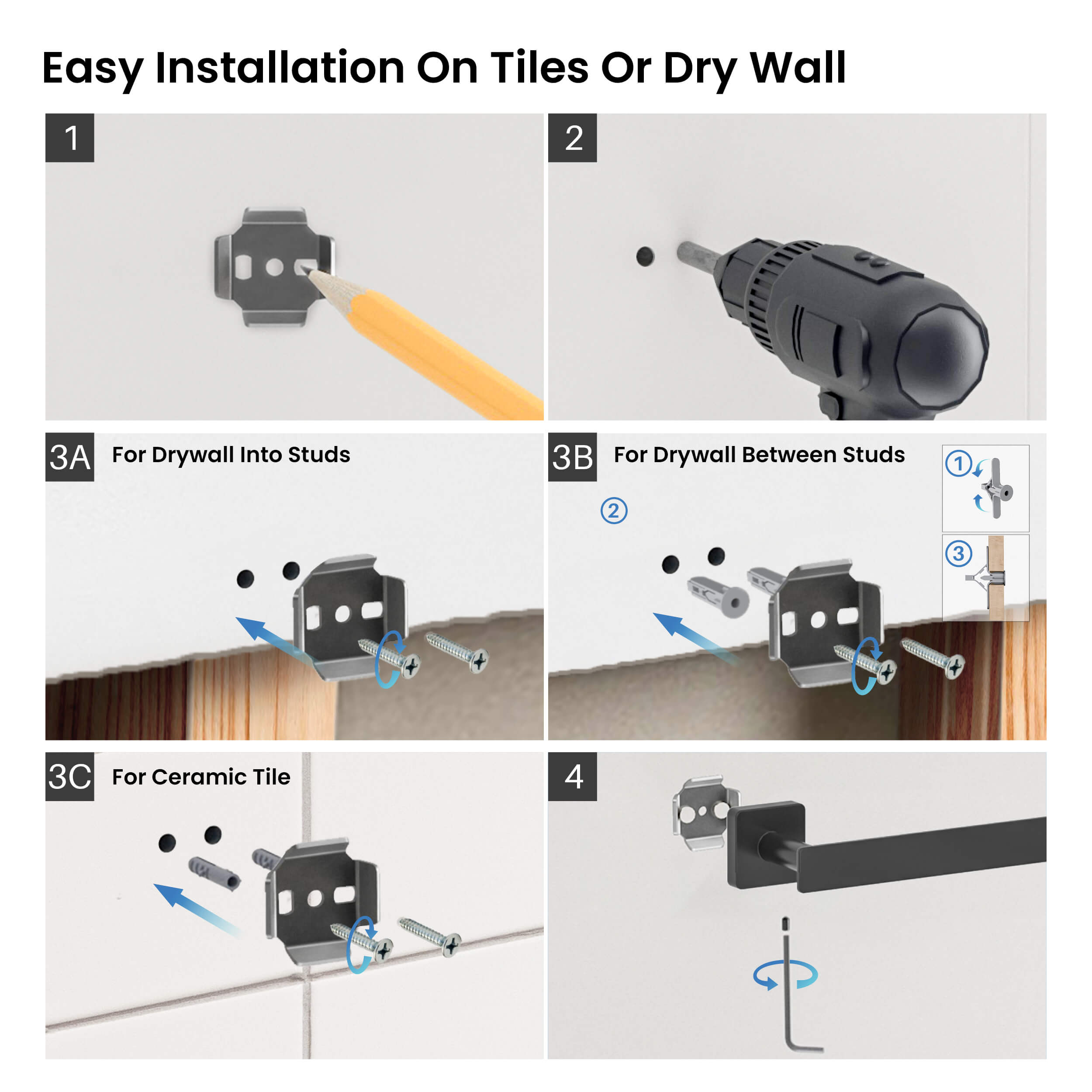 Blaze 4-Piece Bathroom Hardware Set - C-KBA16-4