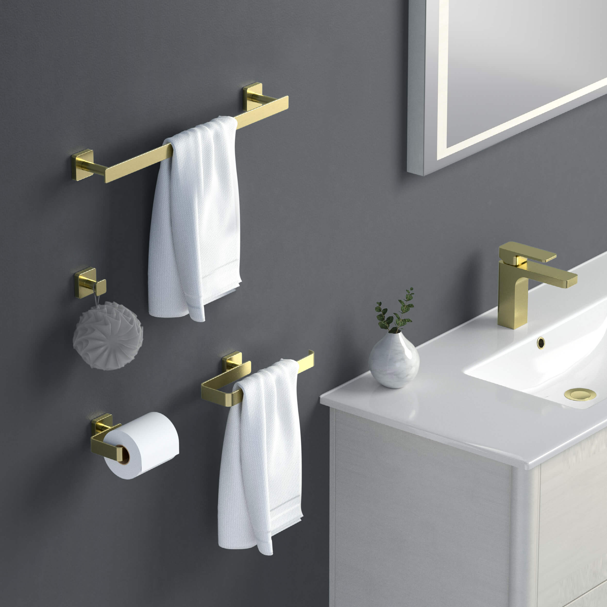 Blaze 4-Piece Bathroom Hardware Set - C-KBA16-4-2