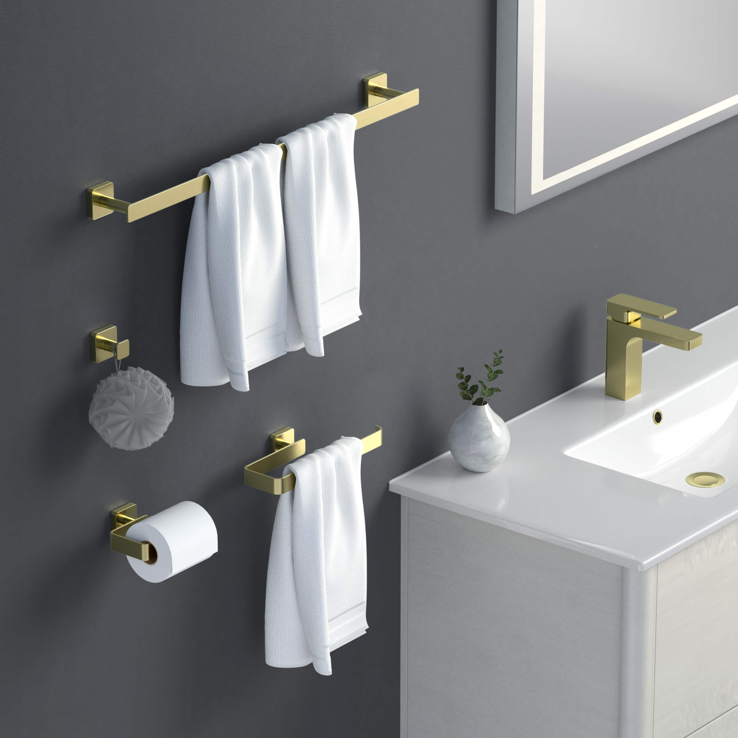 Blaze 4-Piece Bathroom Hardware Set - C-KBA16-4