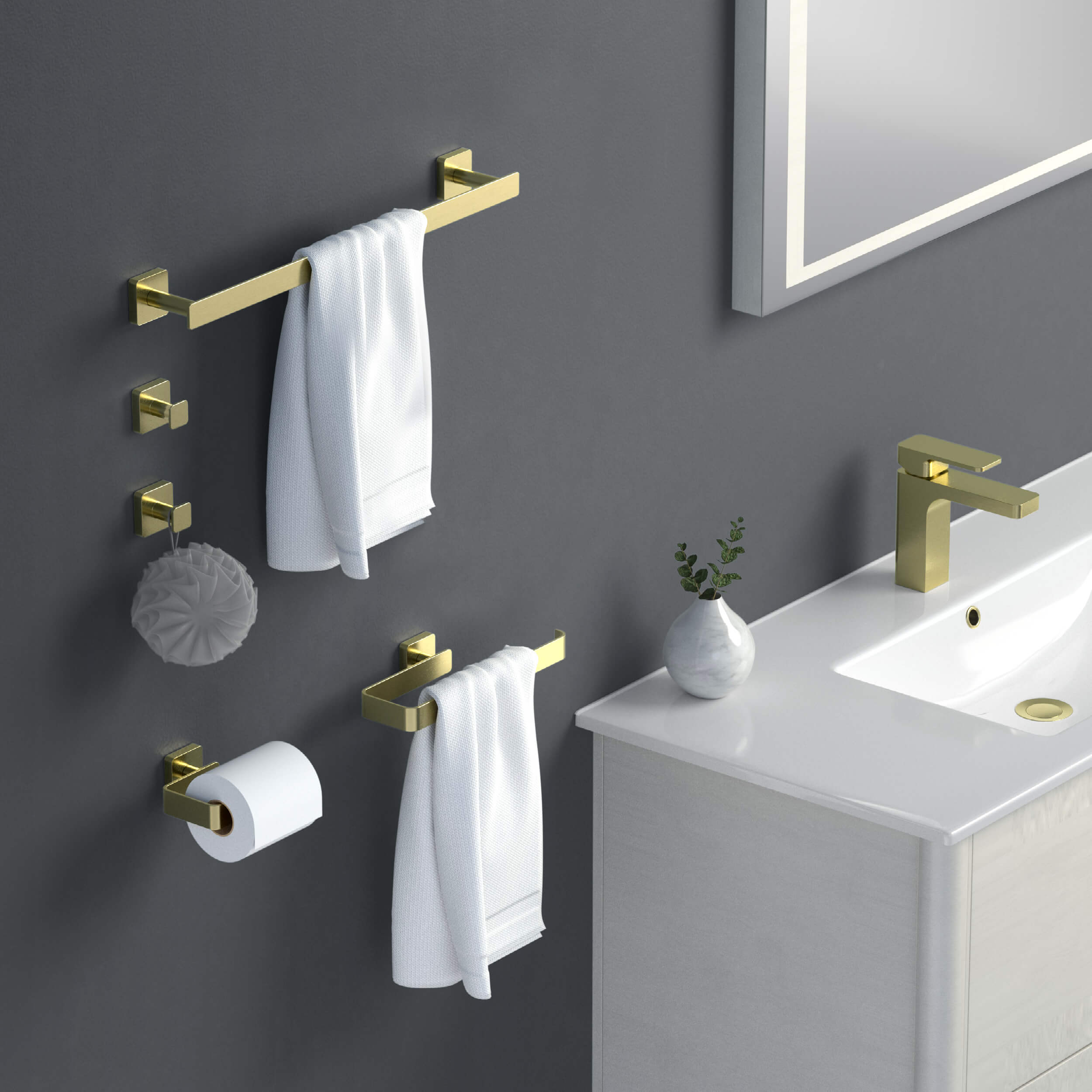 Blaze 5-Piece Bathroom Hardware Set - C-KBA16-5-1