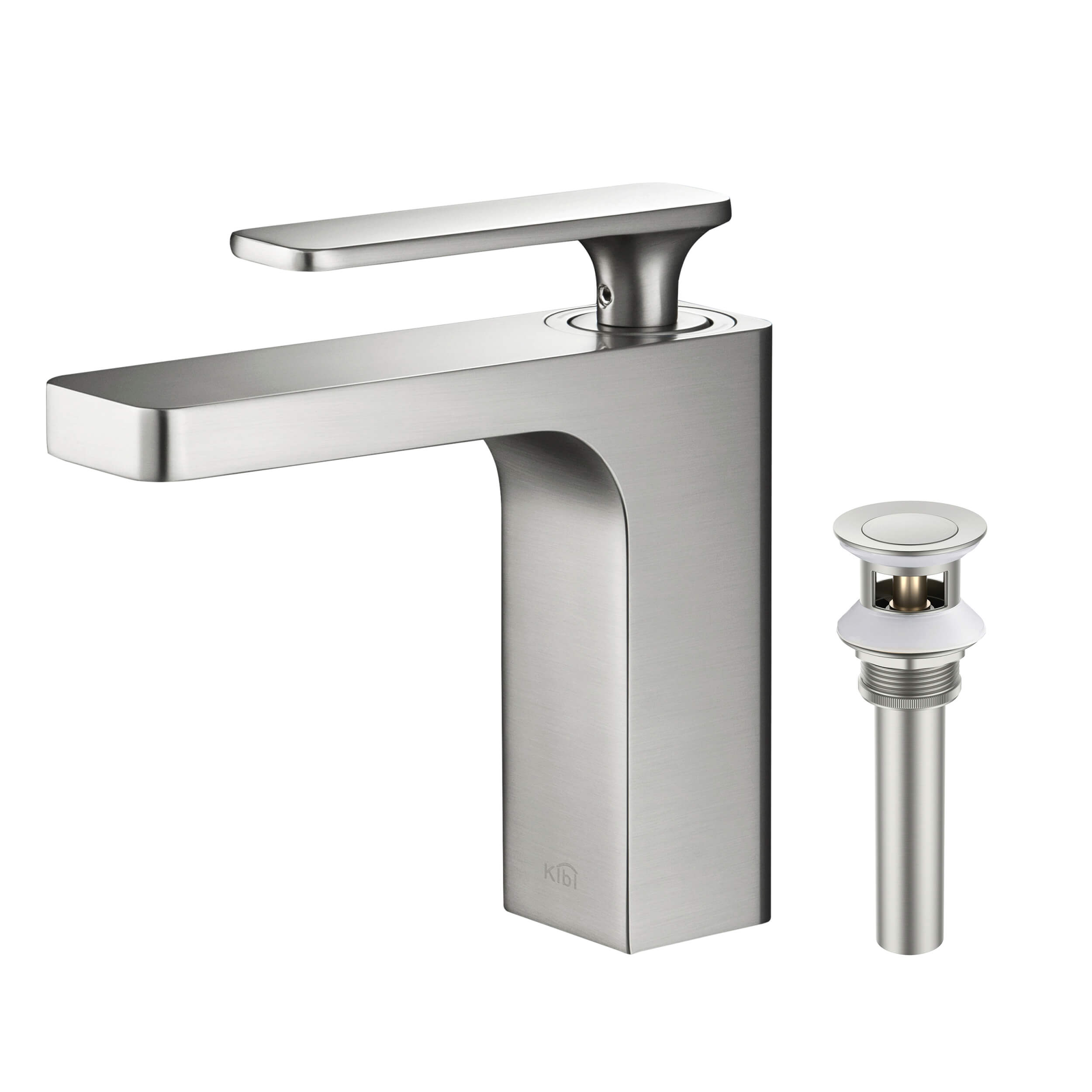 KIBI Infinity Brass Single Handle Bathroom Vanity Sink Faucet - C-KBF1006-KPW100