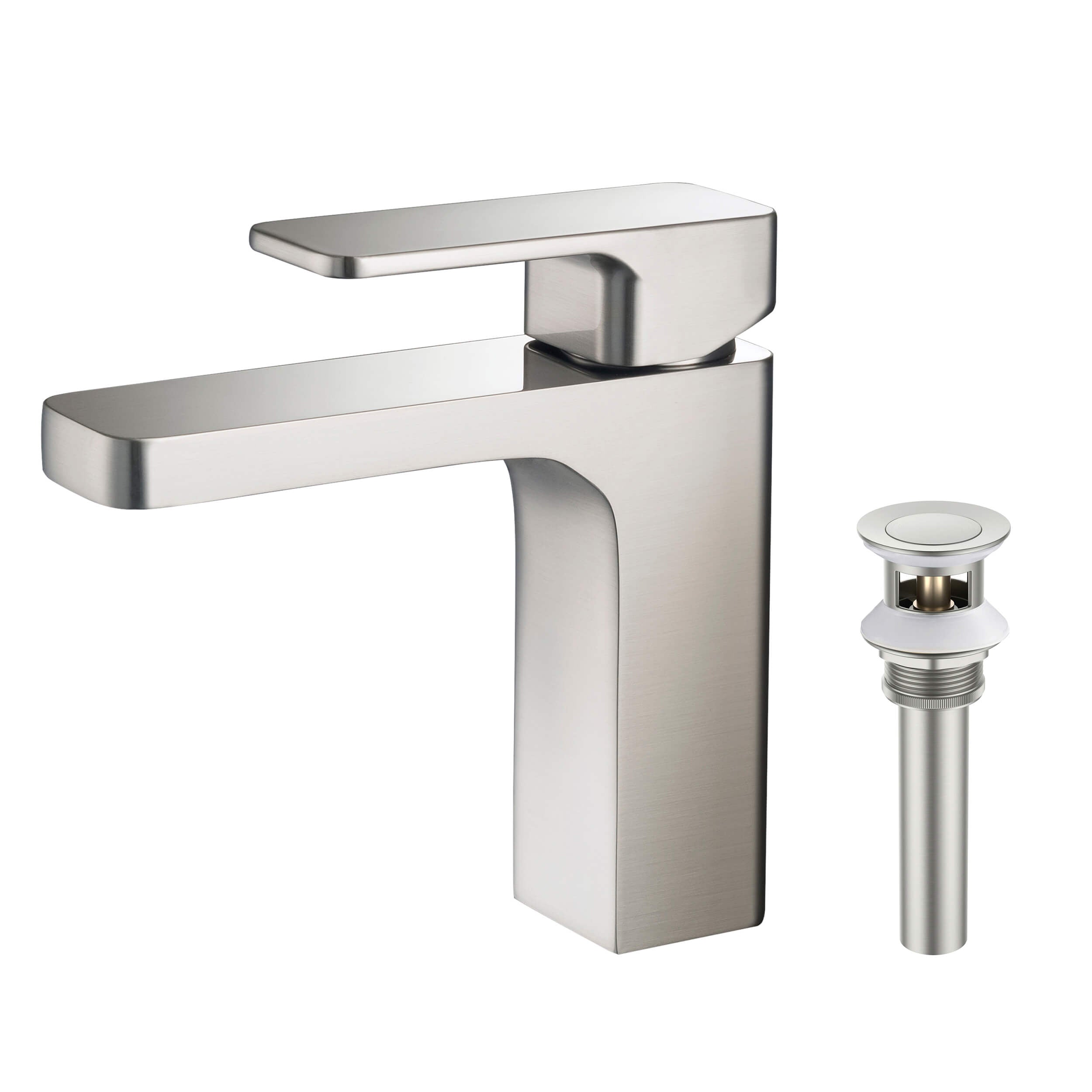 Blaze Single Handle Bathroom Vanity Sink Faucet with Pop Up Drain C-KBF1017-KPW100