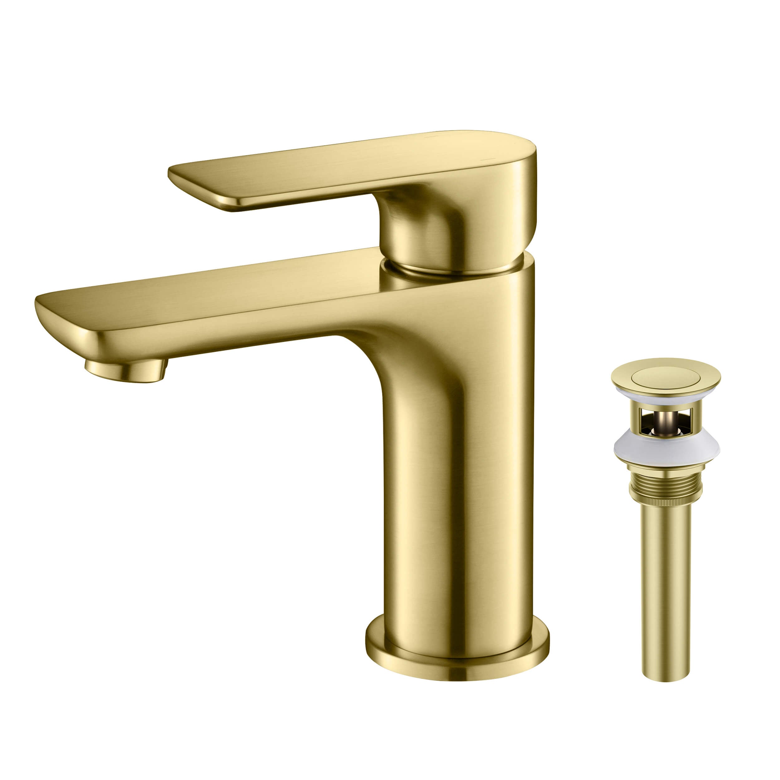 Tender Single Handle Bathroom Vanity Sink Faucet with Pop Up Drain C-KBF1019-KPW100