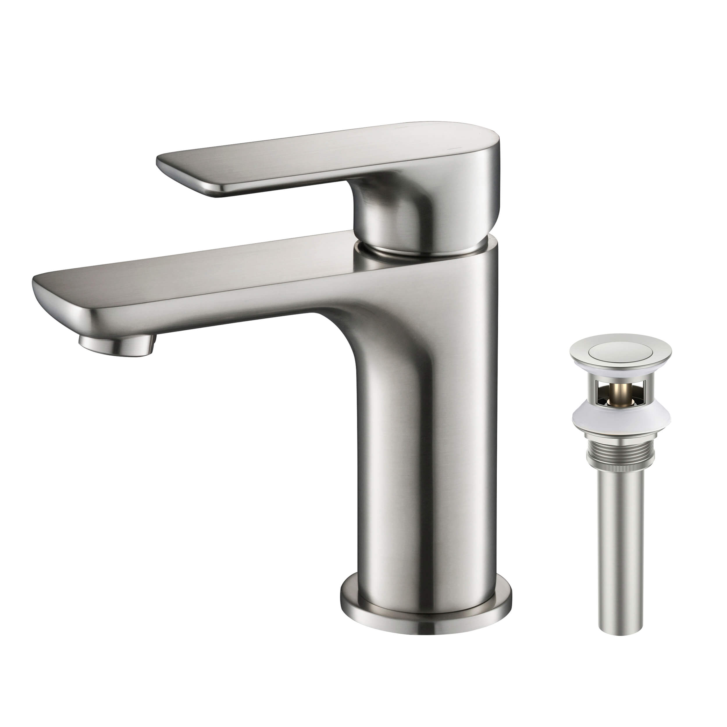 Tender Single Handle Bathroom Vanity Sink Faucet with Pop Up Drain C-KBF1019-KPW100