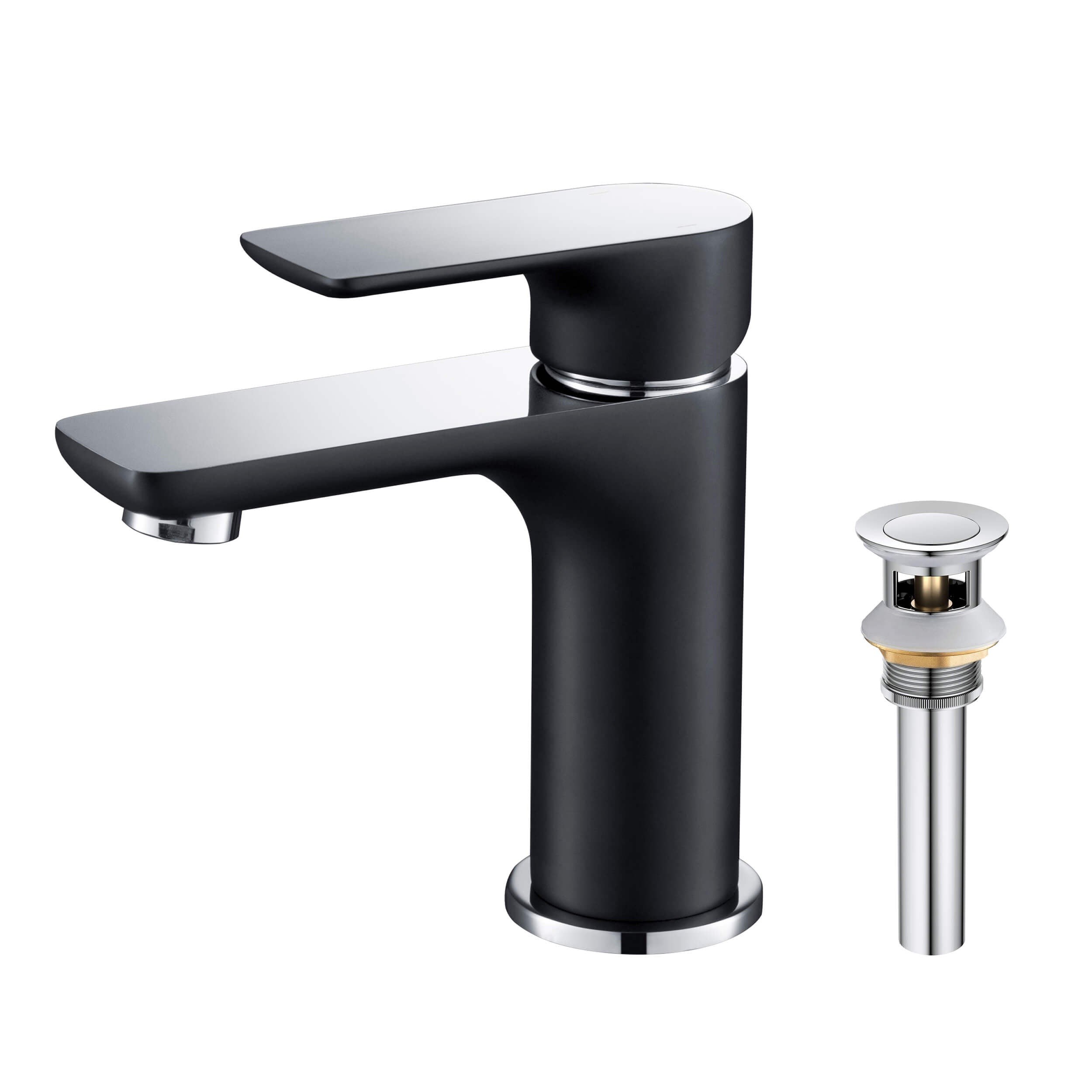 Tender Single Handle Bathroom Vanity Sink Faucet with Pop Up Drain C-KBF1019-KPW100