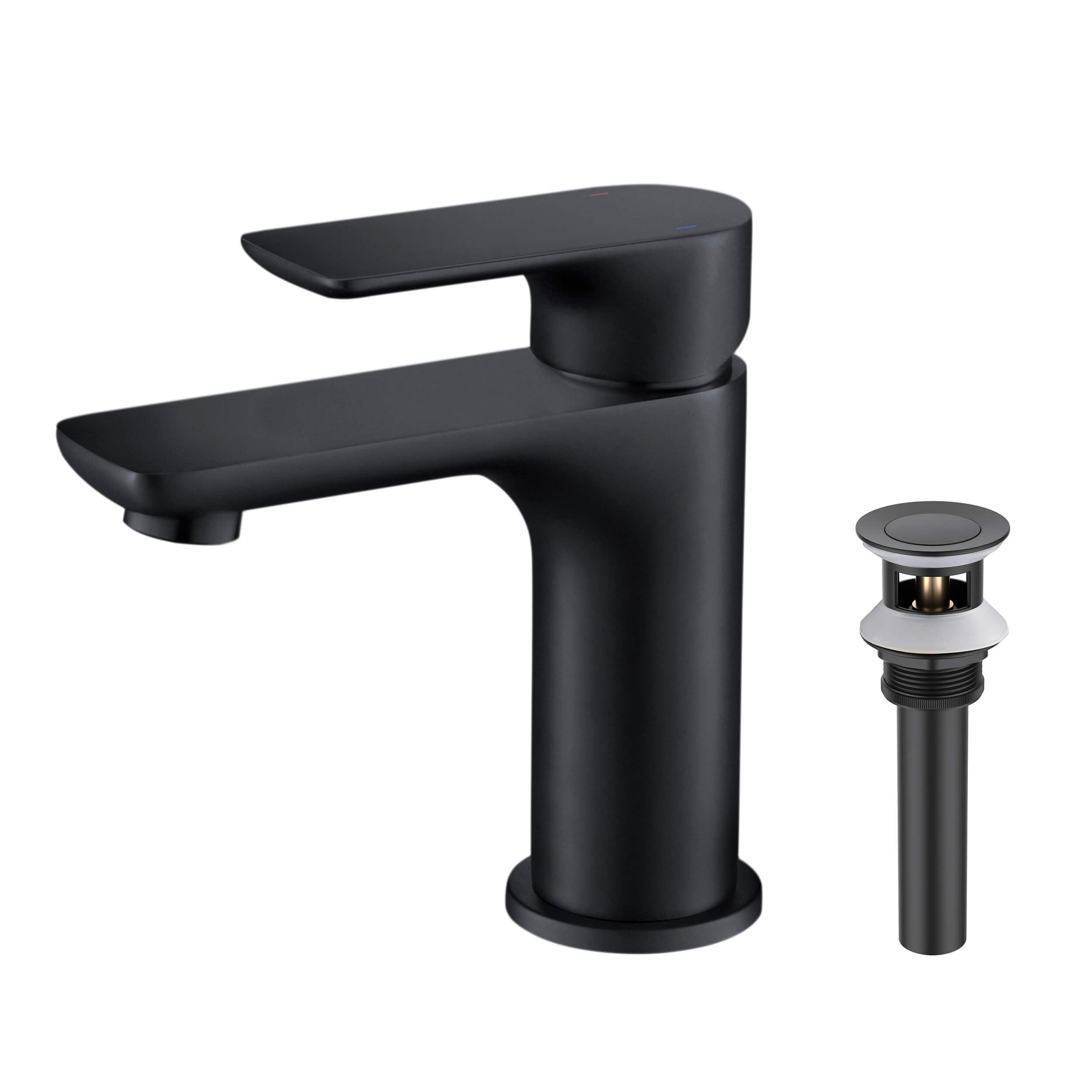 Tender Single Handle Bathroom Vanity Sink Faucet with Pop Up Drain C-KBF1019-KPW100