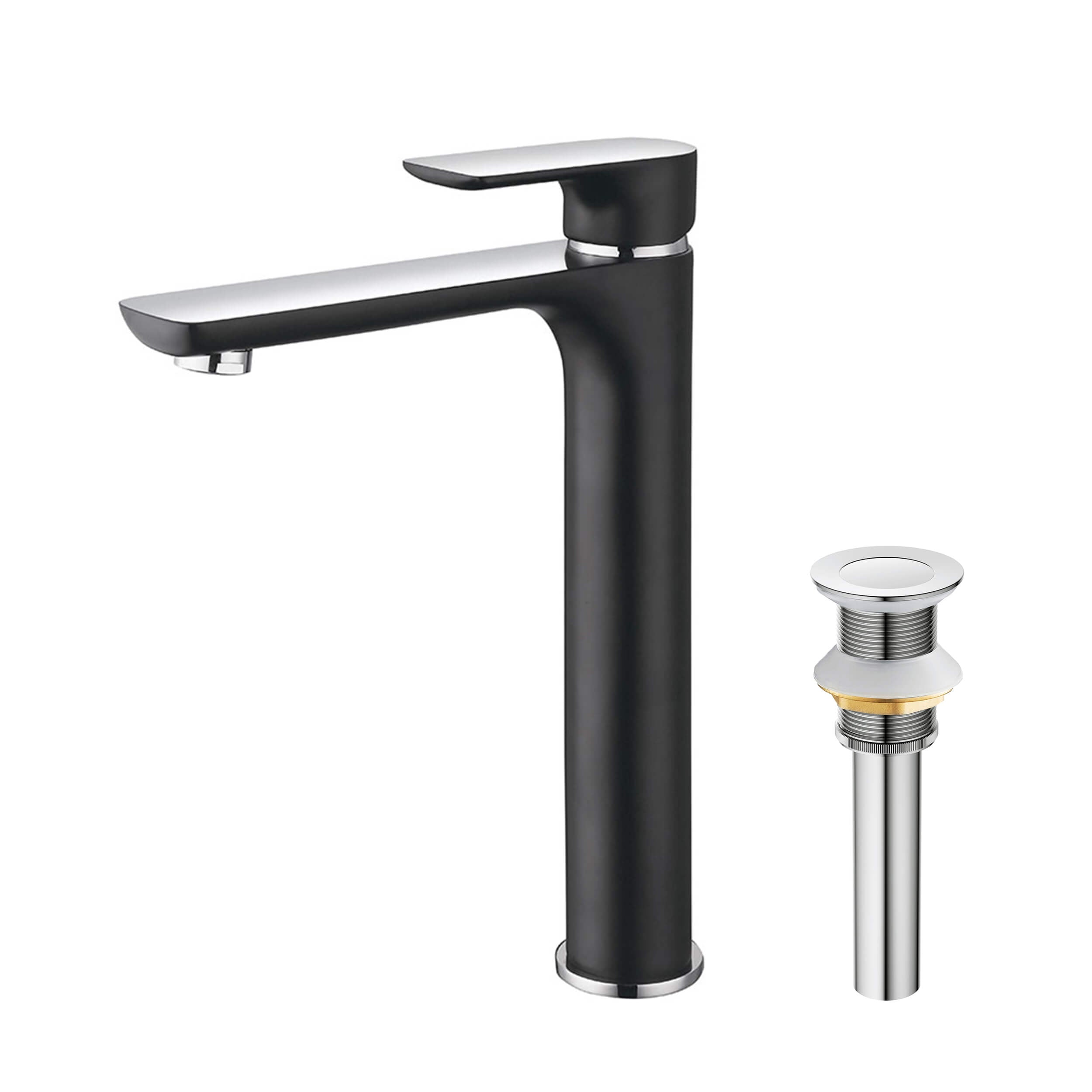 Tender-T Single Handle Bathroom Vessel Sink Faucet with Pop Up Drain C-KBF1020-KPW101