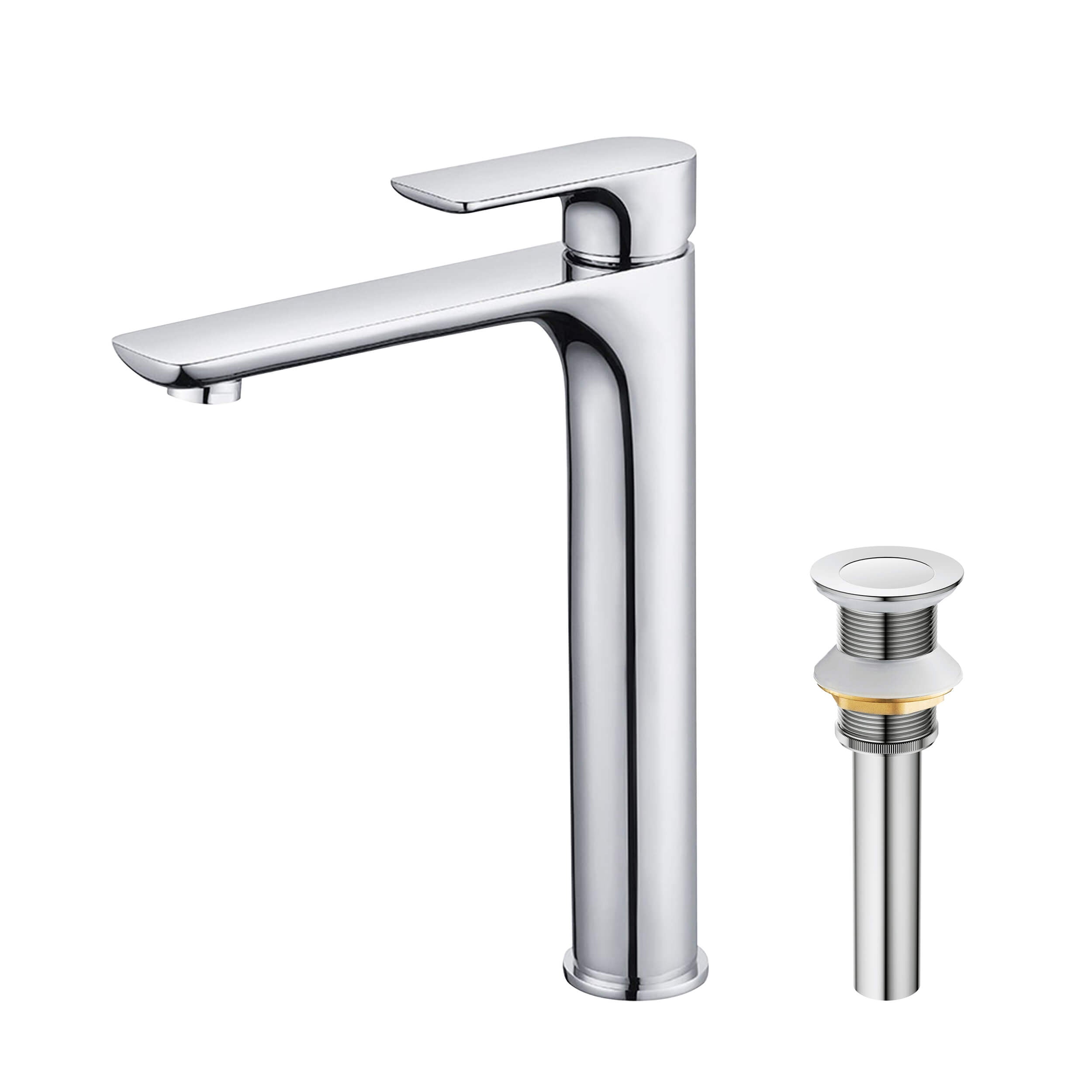 Tender-T Single Handle Bathroom Vessel Sink Faucet with Pop Up Drain C-KBF1020-KPW101