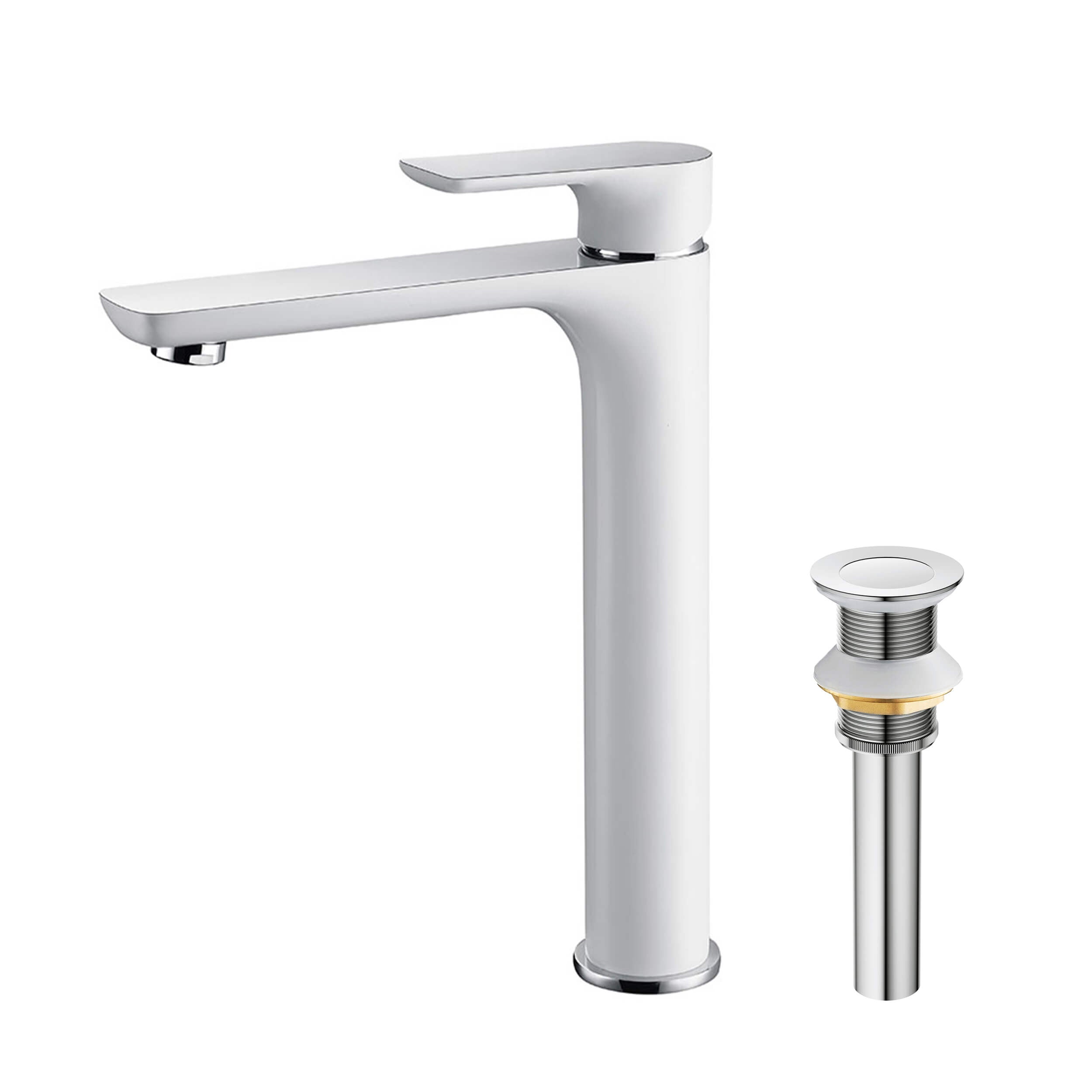 Tender-T Single Handle Bathroom Vessel Sink Faucet with Pop Up Drain C-KBF1020-KPW101