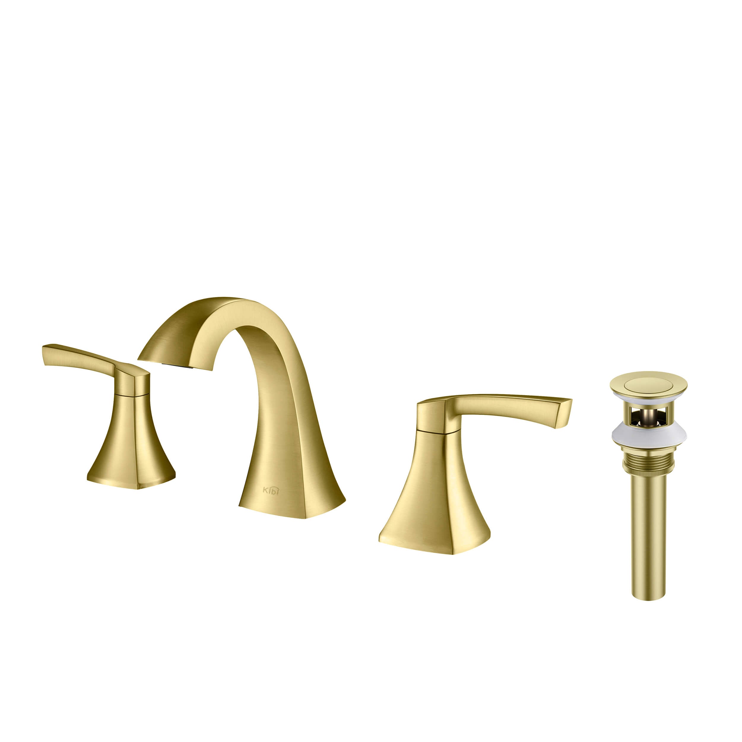 Pyramid II Bathroom Sink 8" Widespread Faucet with Drain Assembly KBF1022