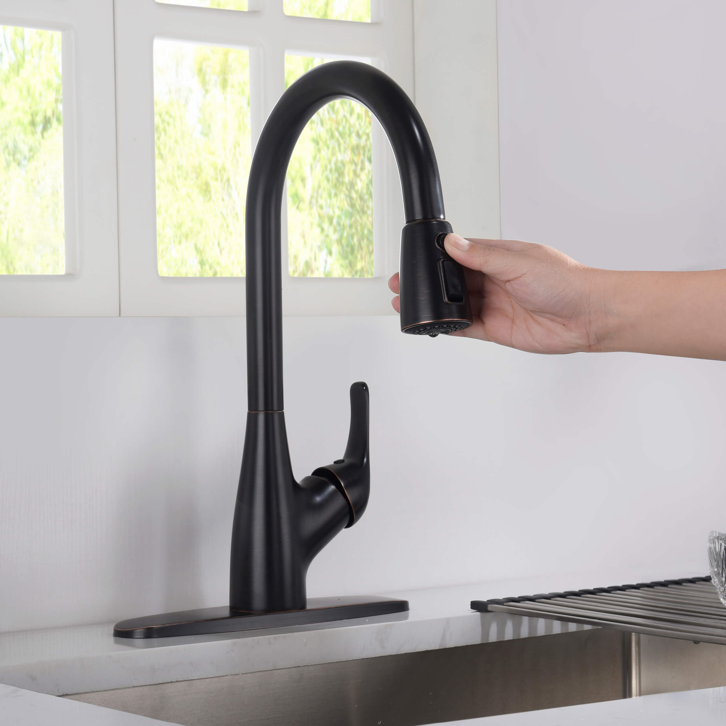 Single Handle Pull Down Kitchen Faucet - F101