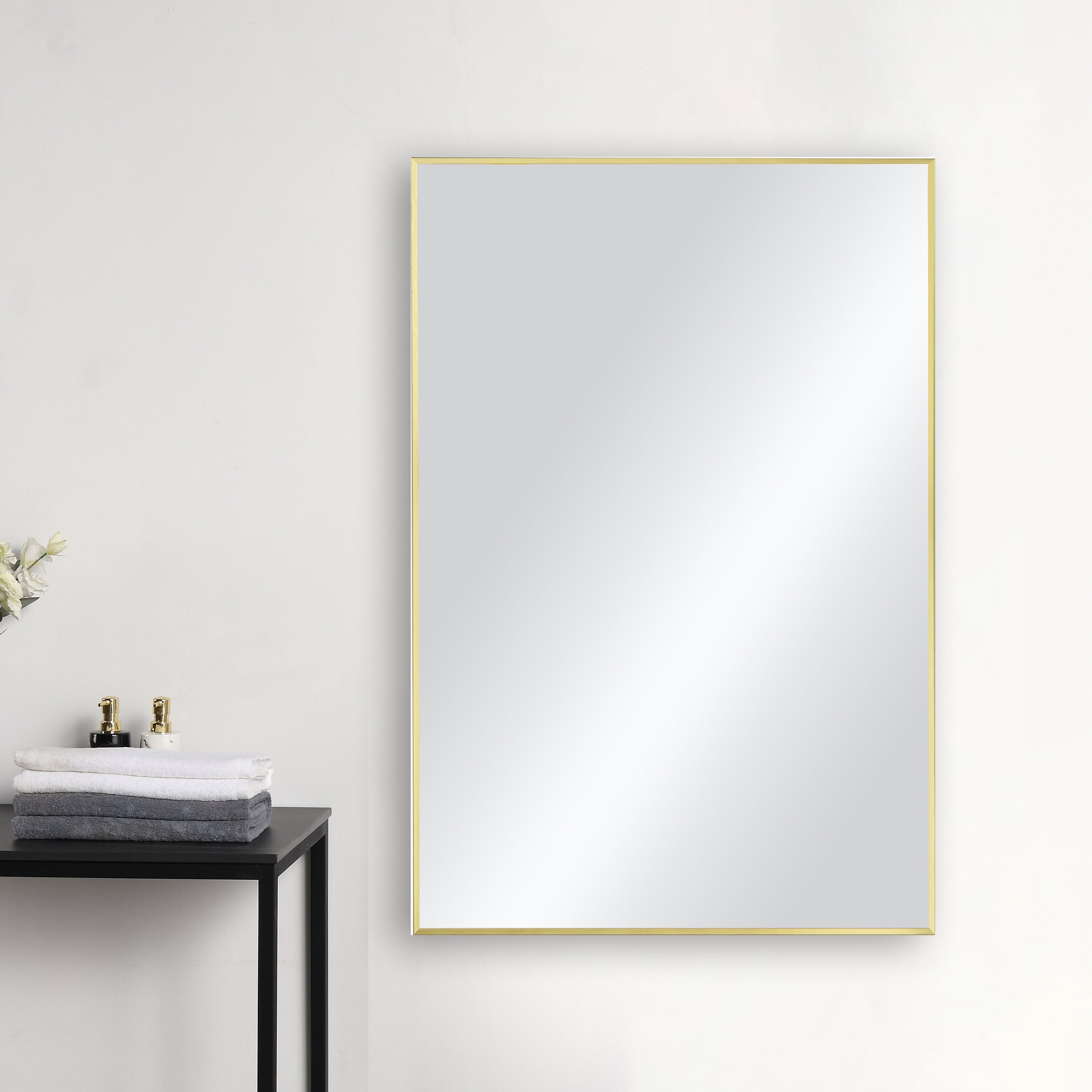 24" x 36" Shatterproof Wall Mount Metal Frame Mirror - FM1-2436