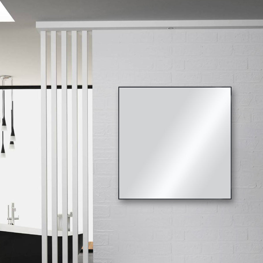 36" x 36" Shatterproof Wall Mount Metal Frame Mirror - FM1-3636