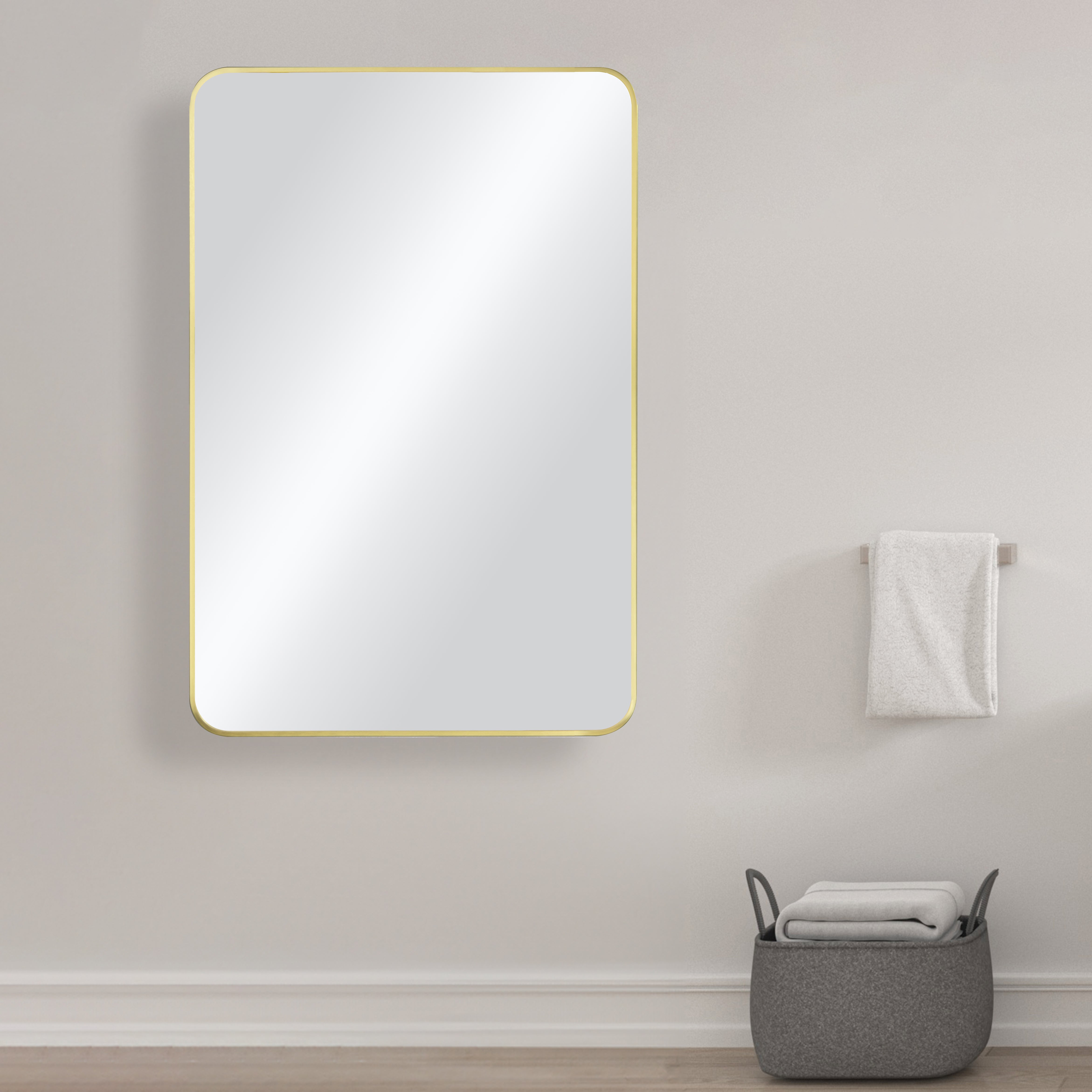 24" x 36" Shatterproof Wall Mount Metal Frame Mirror - FM2-2436