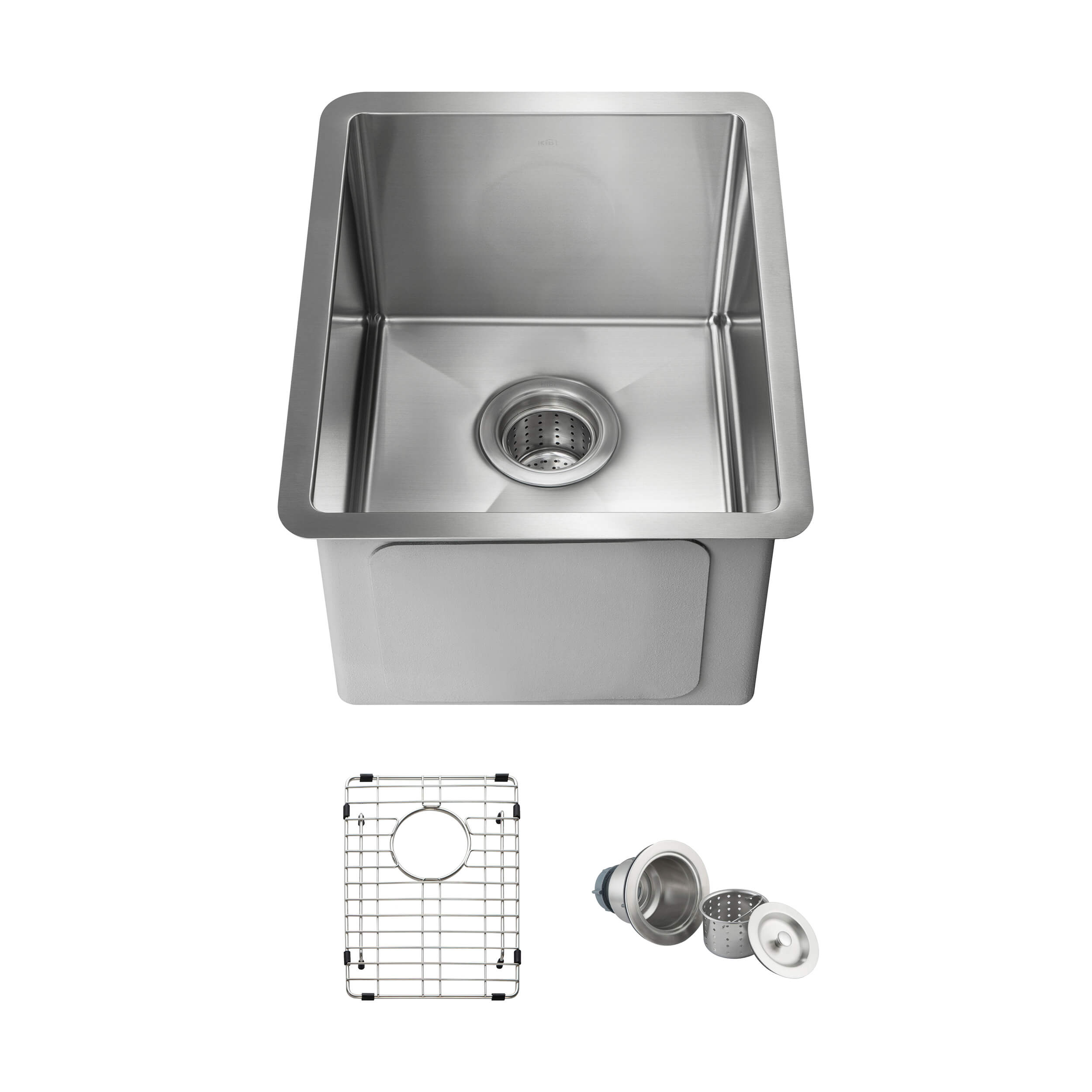 14″ Handcrafted Undermount Single Bowl 16 gauge Stainless Steel Kitchen Sink – K1-S14