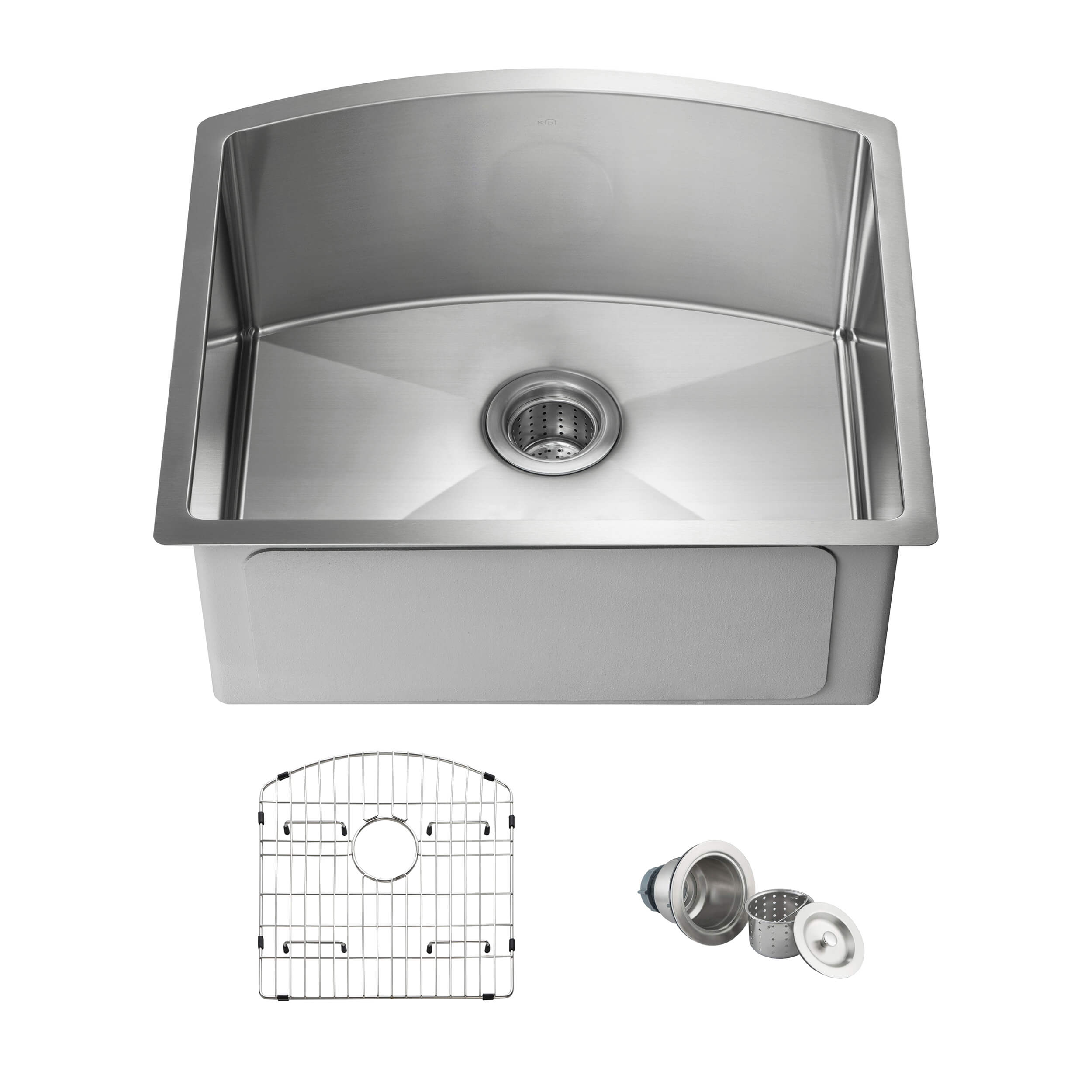 22″ Handcrafted Undermount Single Bowl 16 gauge Stainless Steel D Shape Kitchen Sink – K1-S22-D