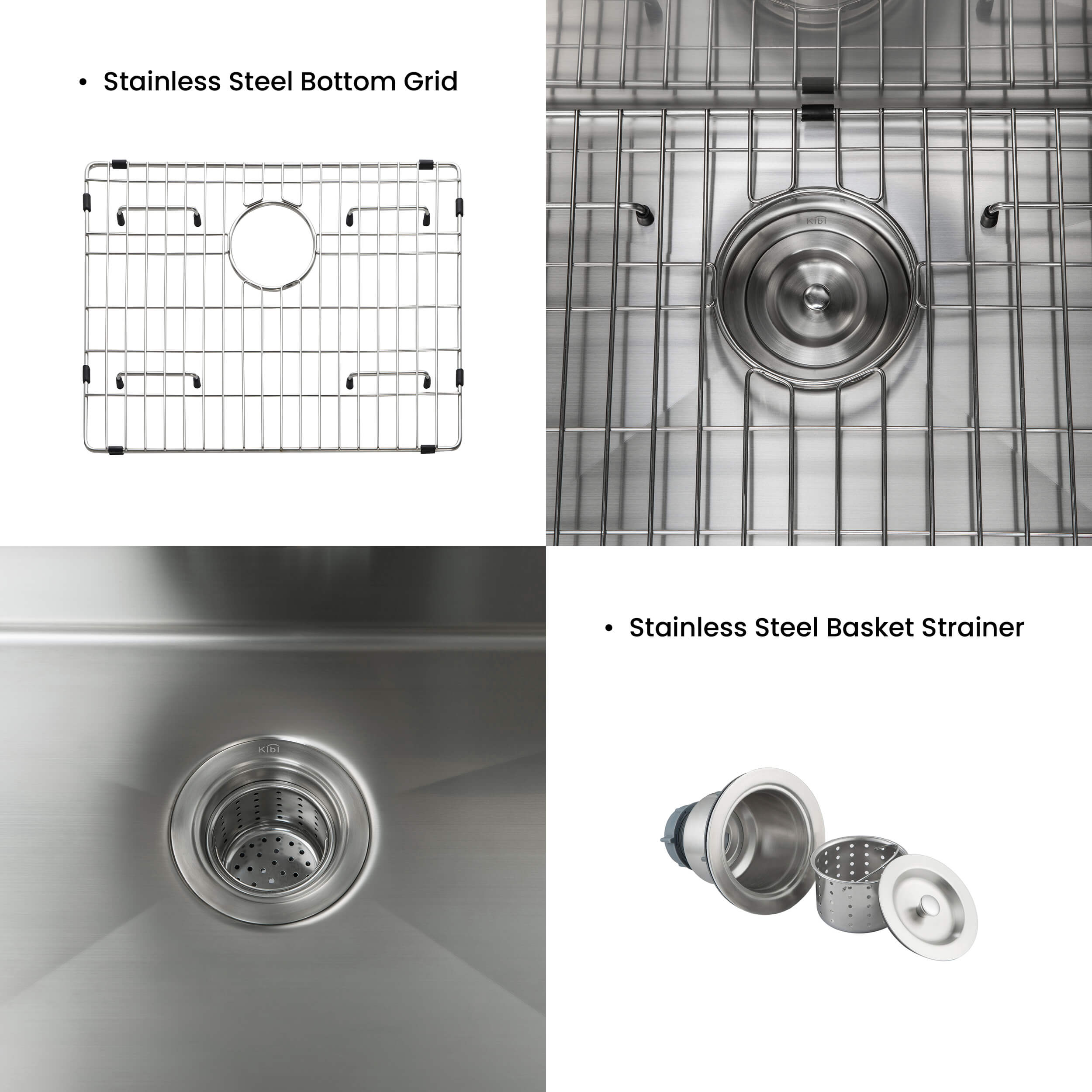 23″ Handcrafted Undermount Single Bowl 16 gauge Stainless Steel Kitchen Sink – K1-S23