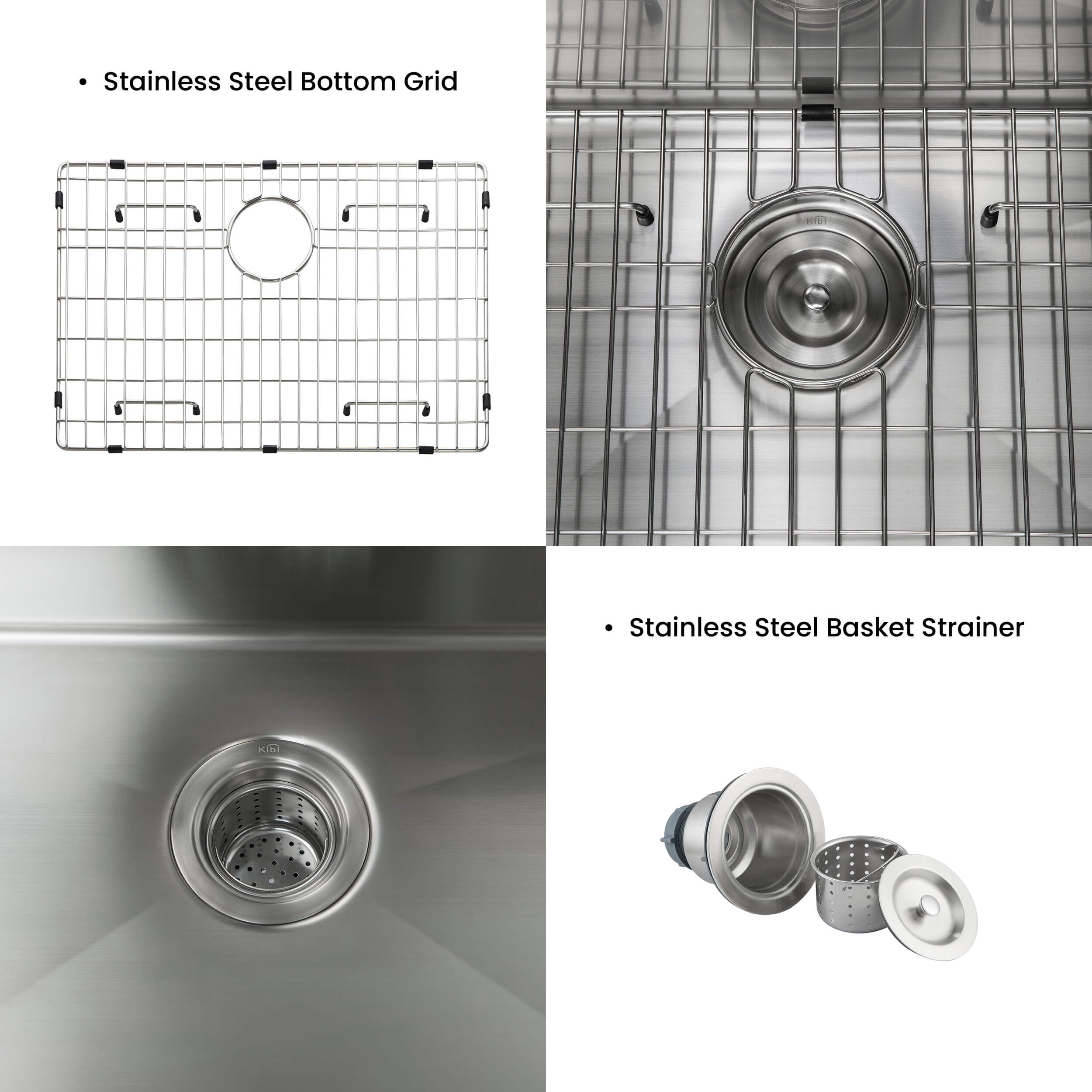 26″ Handcrafted Undermount Single Bowl 16 gauge Stainless Steel Kitchen Sink – K1-S26