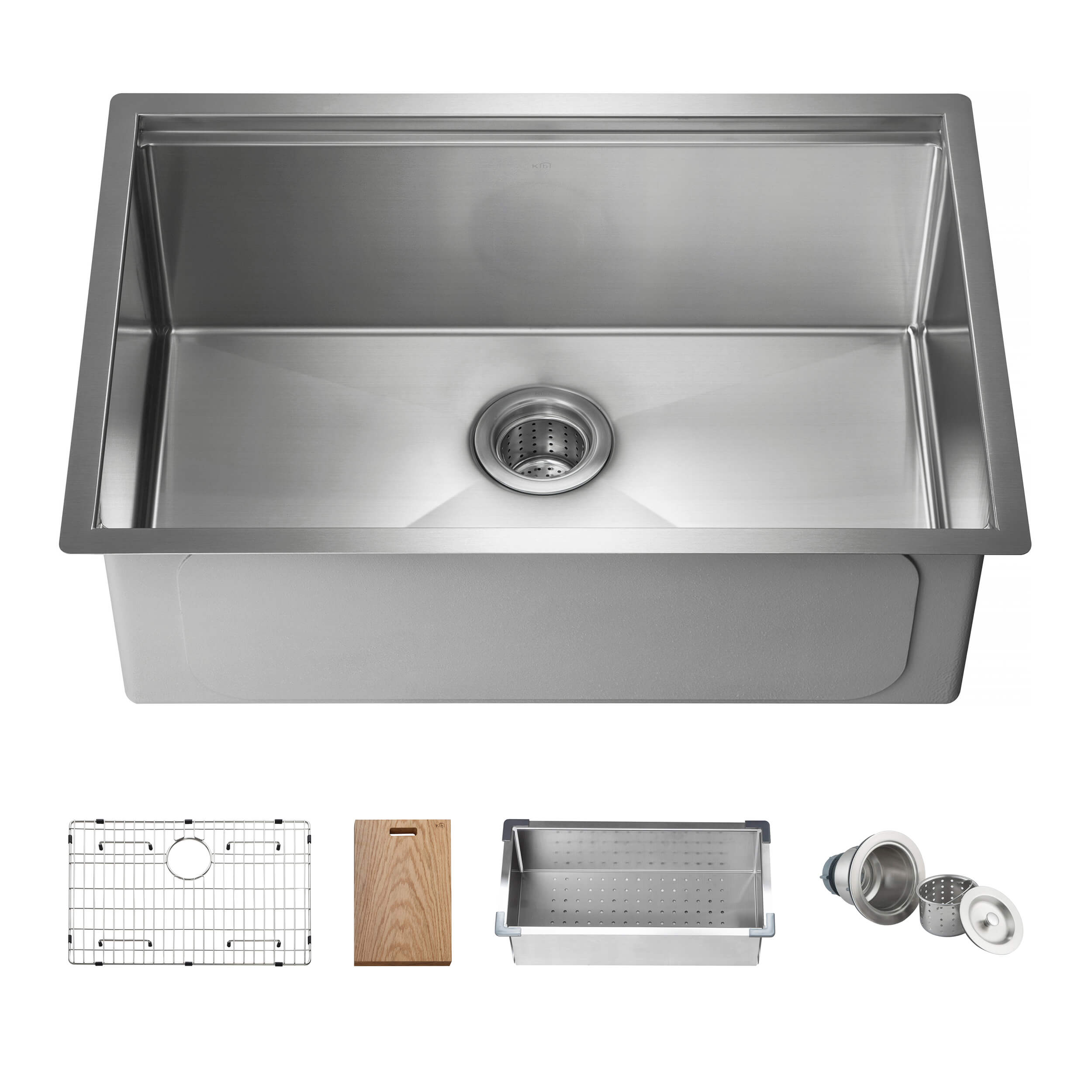 28″ Undermount Single Bowl Stainless Steel Workstation Sink – K1-S28T