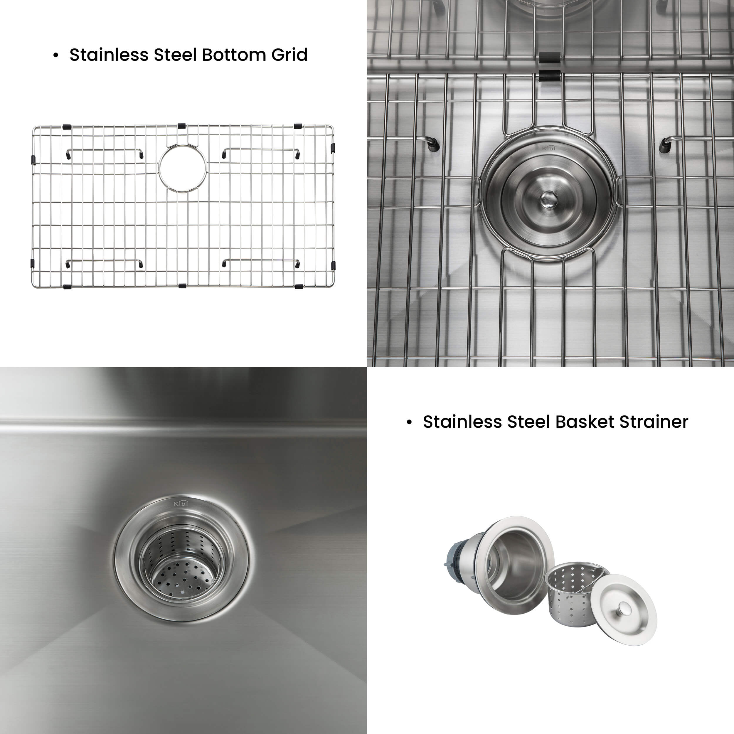 32 3/4″ Handcrafted Undermount Single Bowl 16 gauge Stainless Steel Kitchen Sink – K1-S33