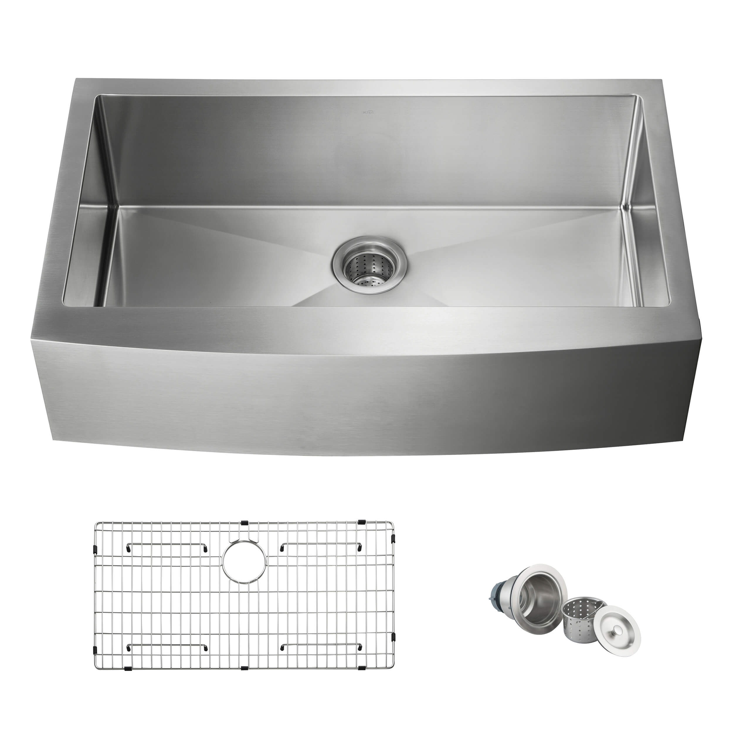 36″ Handcrafted Farmhouse Apron Single Bowl Stainless Steel Kitchen Sink – K1-SF36