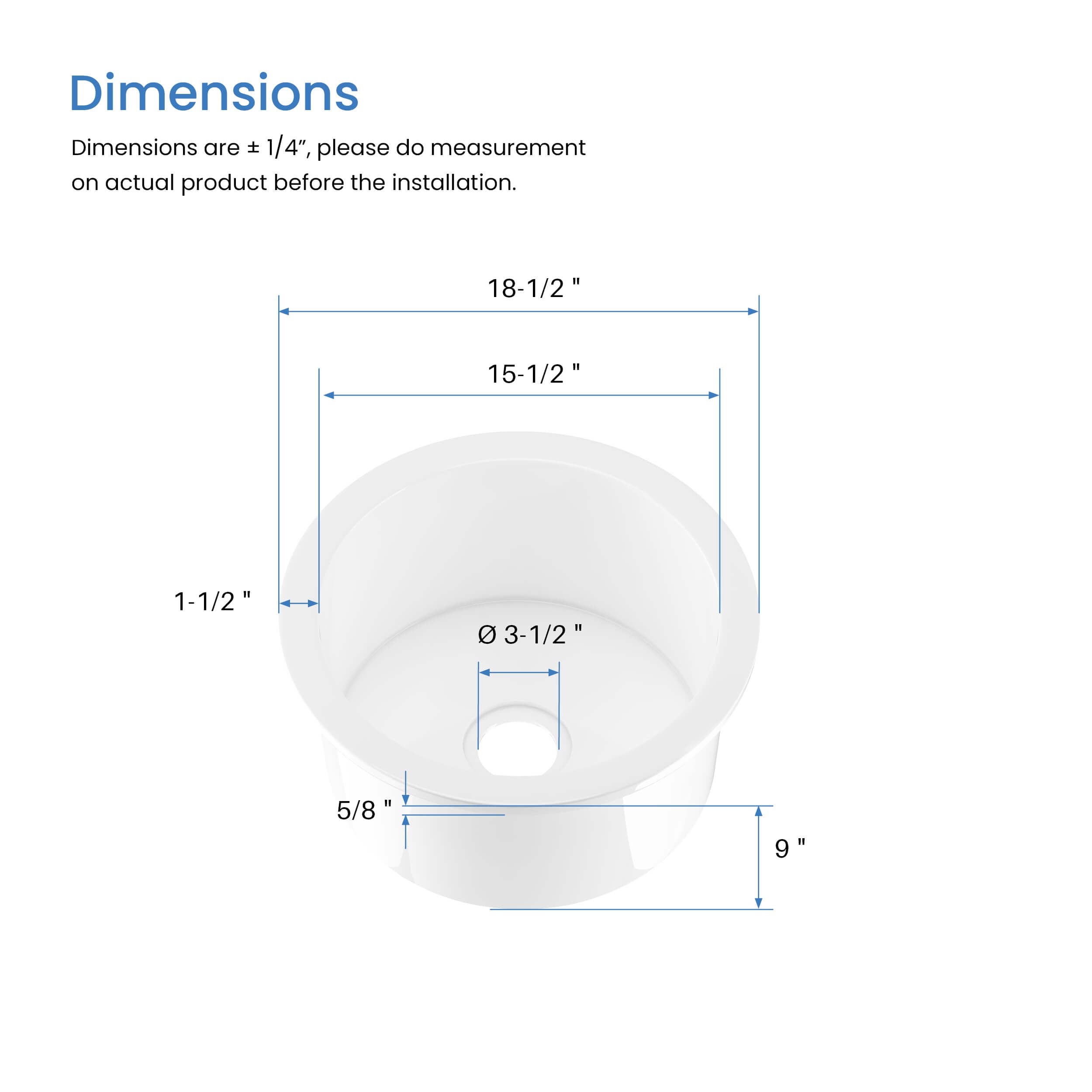 19″ Undermounted Kitchen Fireclay Sink - K2-S19RO