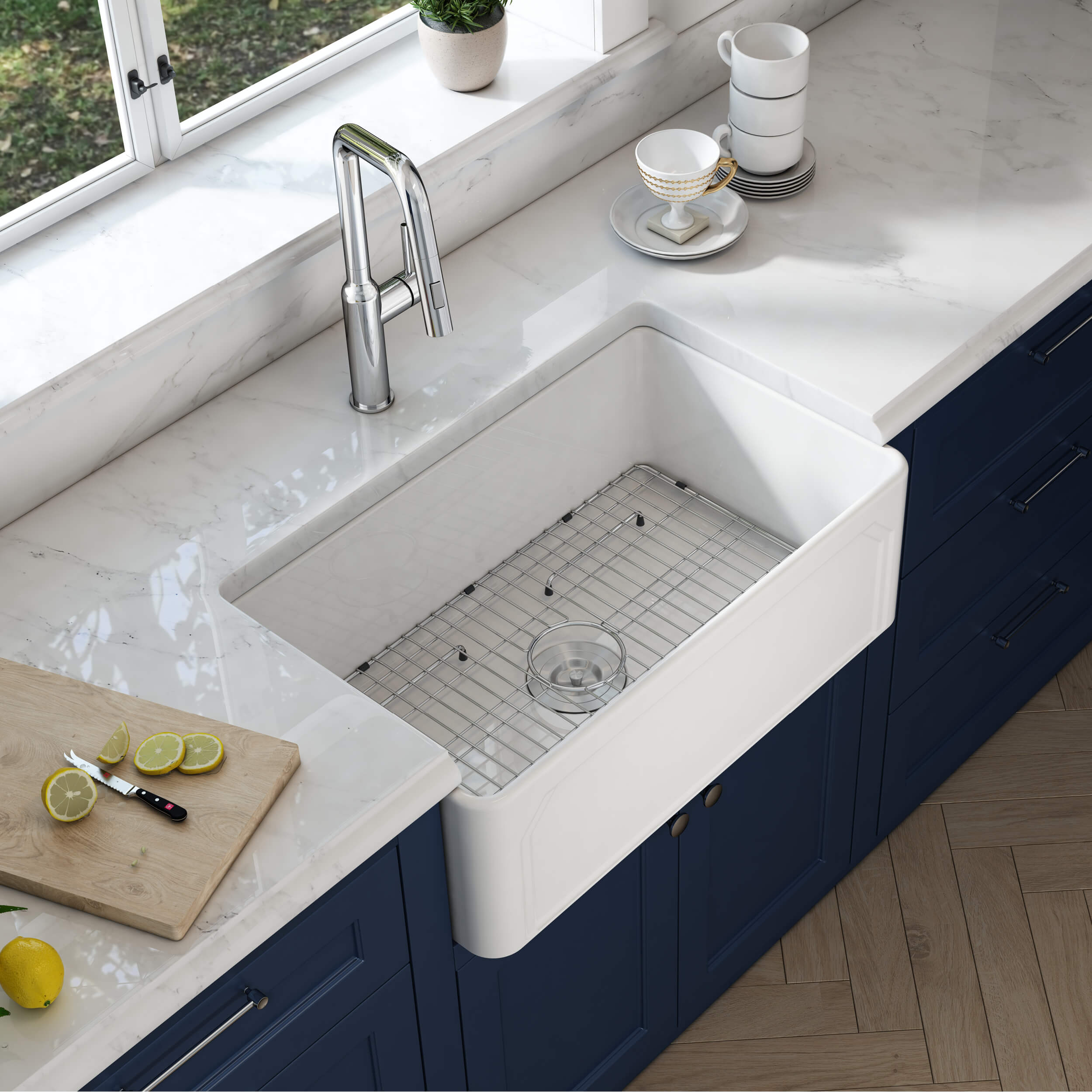 Arch 30″ Farmhouse Kitchen Fireclay Sink - K2-SF30AR