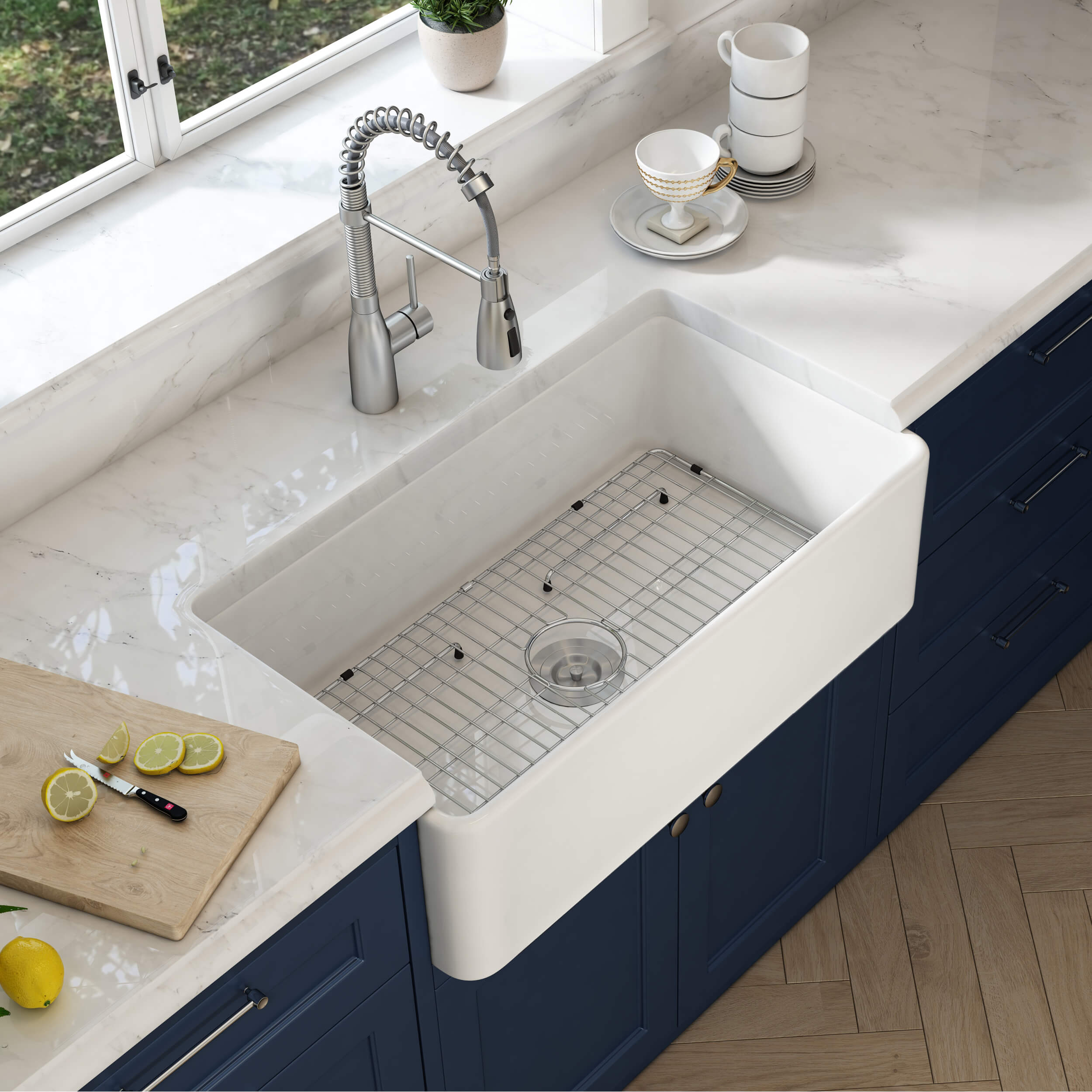 Pure 33'' Farmhouse Kitchen Fireclay Sink - K2-SF33