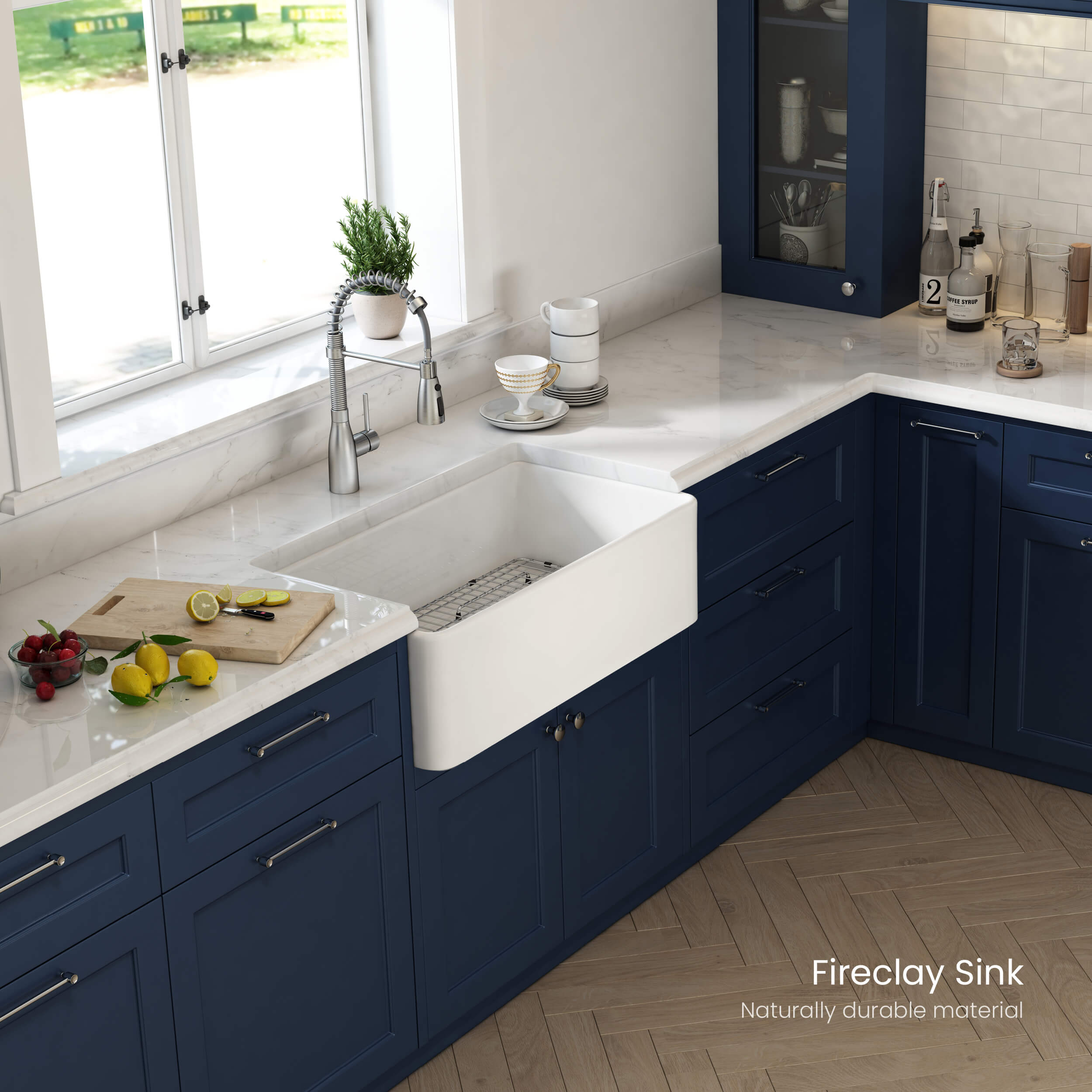 Pure 33'' Farmhouse Kitchen Fireclay Sink - K2-SF33