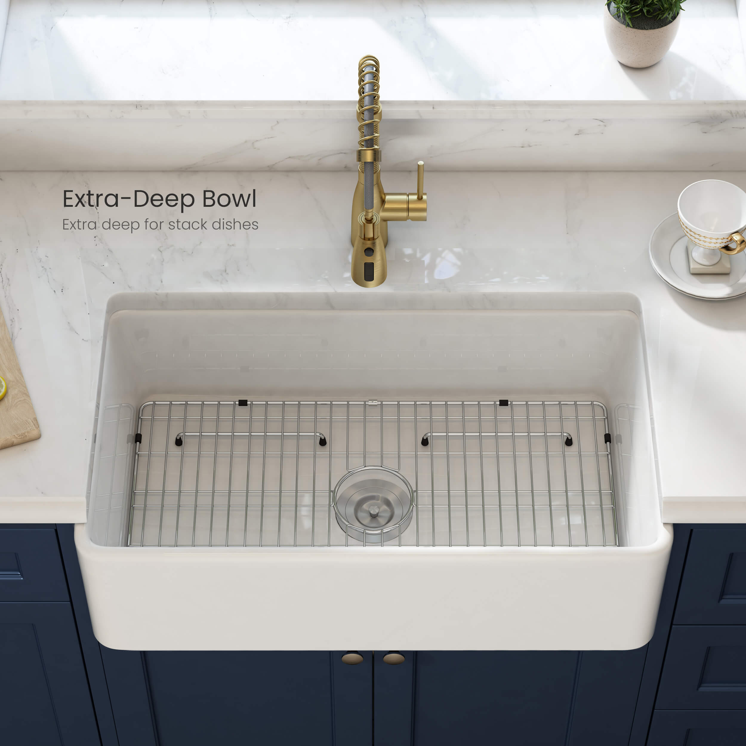 Pure 33'' Farmhouse Kitchen Fireclay Sink - K2-SF33