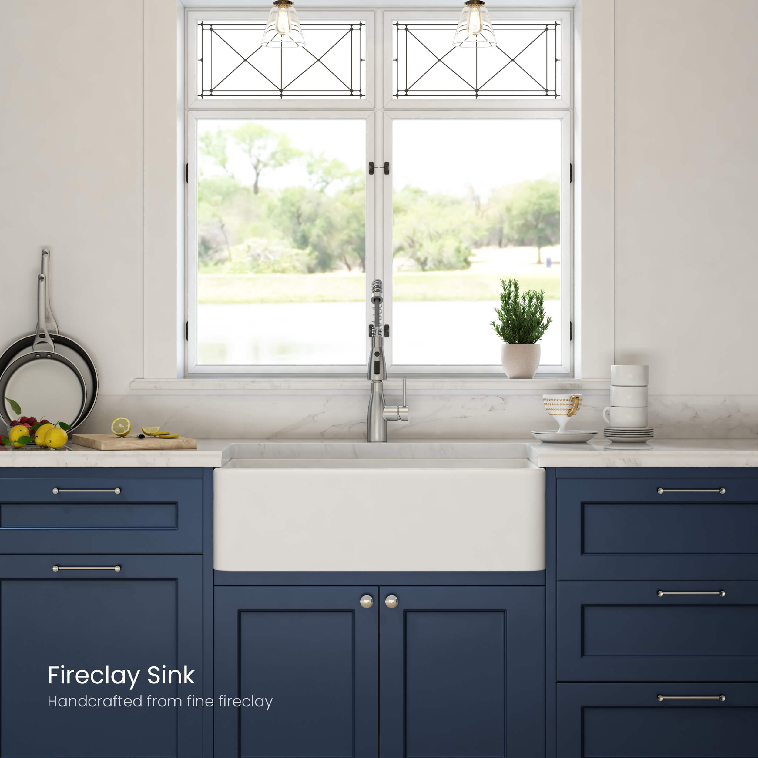 Pure 33'' Farmhouse Kitchen Fireclay Sink - K2-SF33