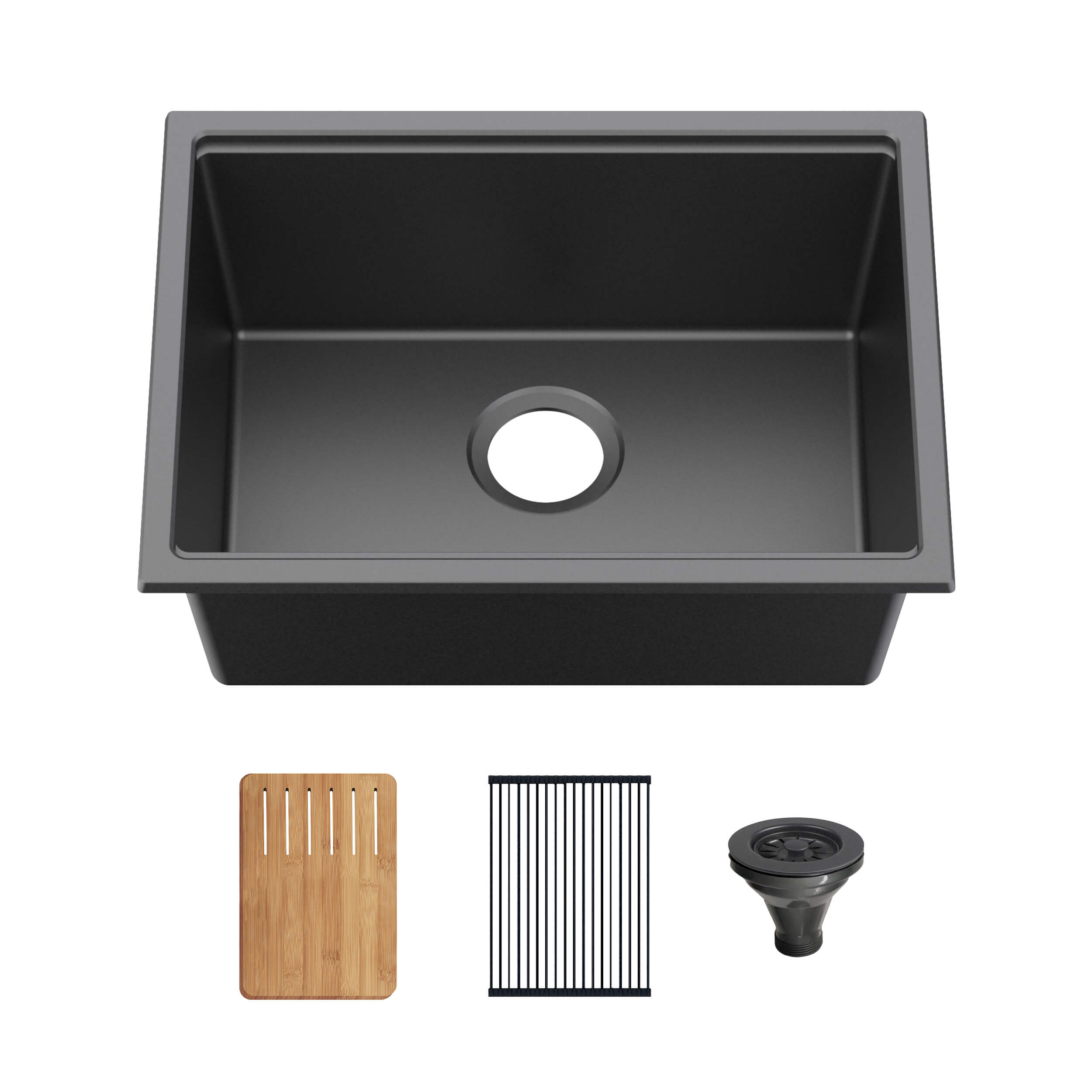 23″ Undermount Workstation Single Bowl Quartz Kitchen Sink – K4-S23T