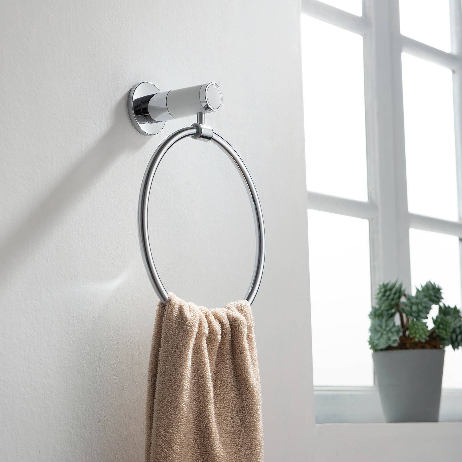 Bathroom Hardware Accessory Wall Mounted Round Towel Ring KBA1103