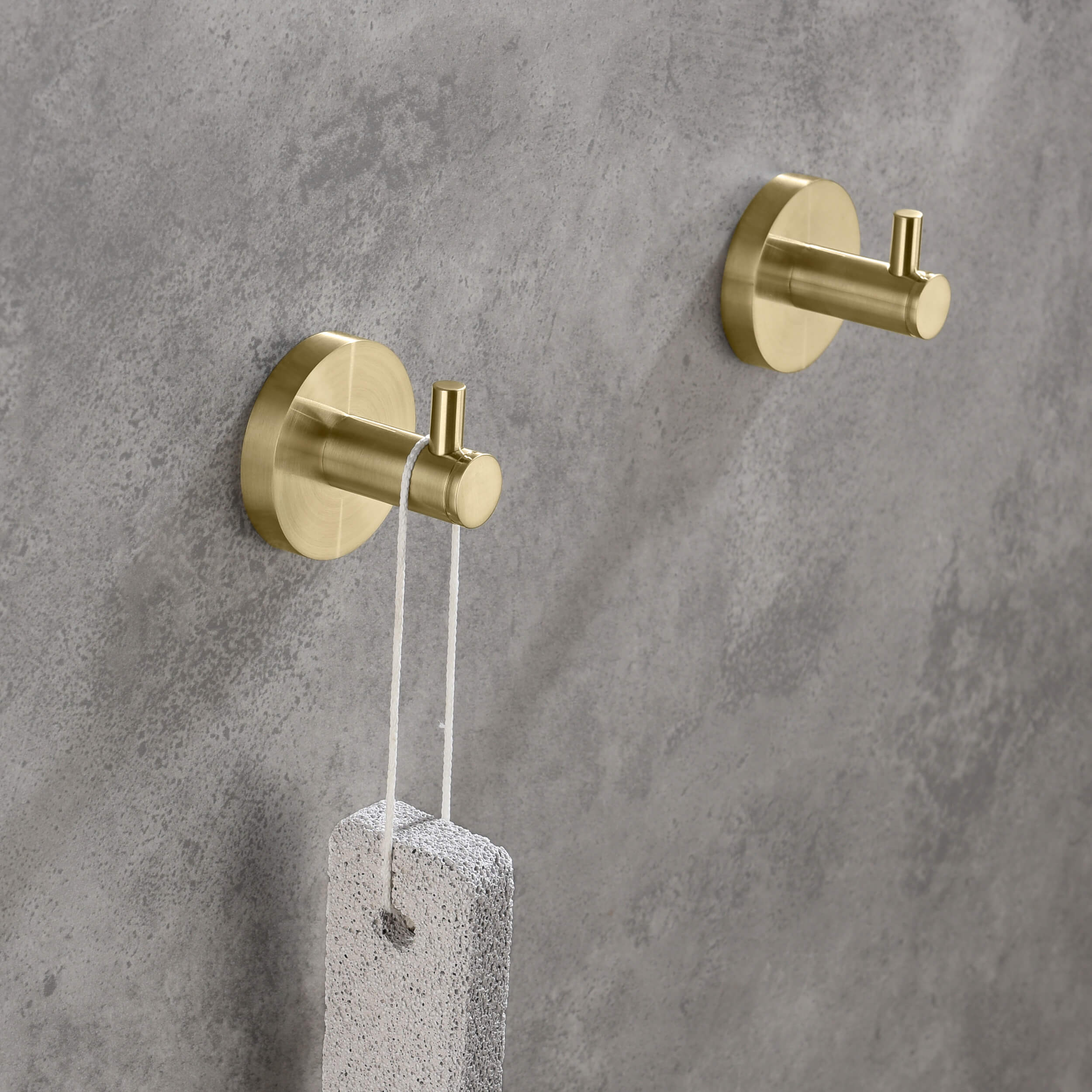 Circular Bathroom Towel & Robe Hook 2-Piece - KBA1401-2PC