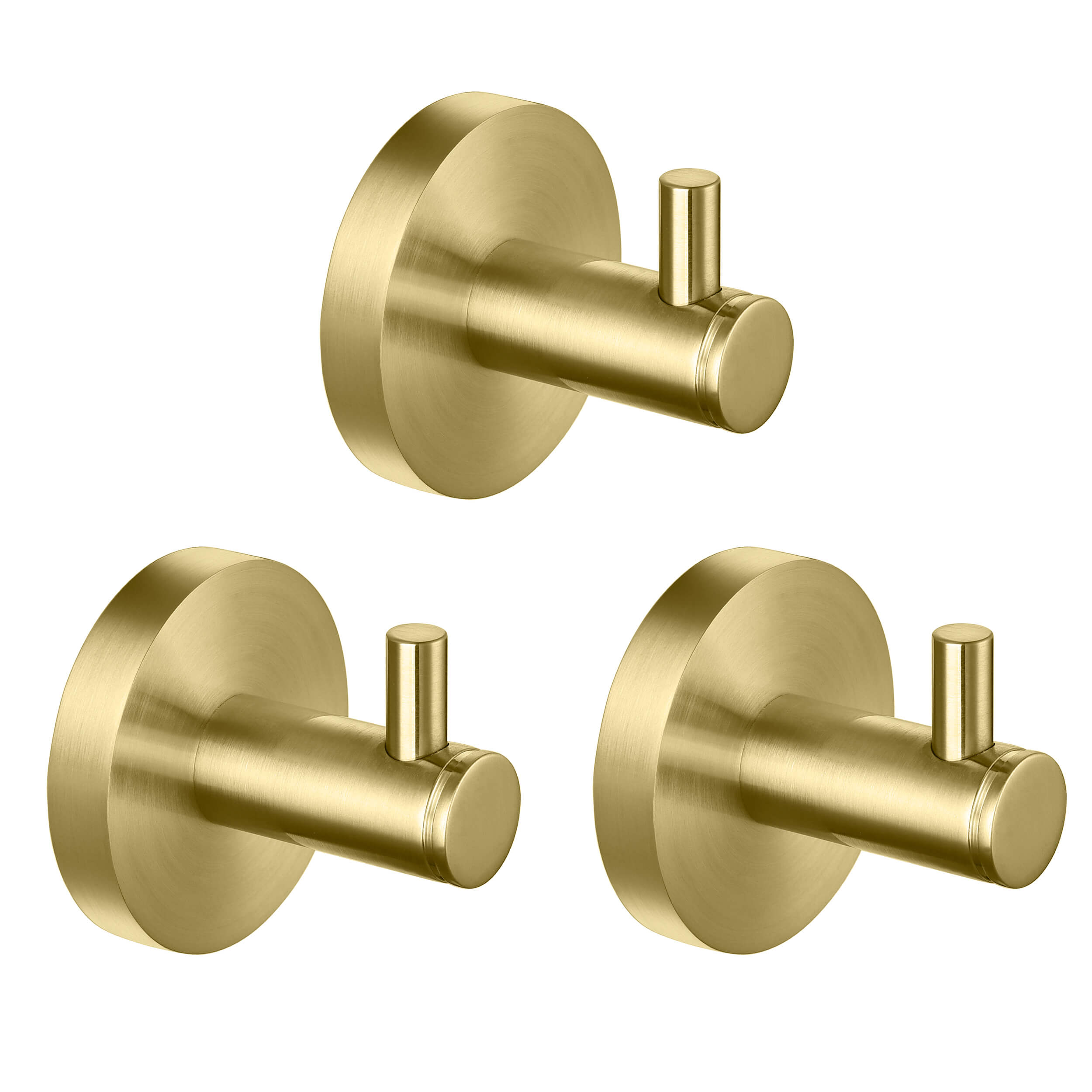 Circular Bathroom Towel & Robe Hook 3-Piece - KBA1401-3PC