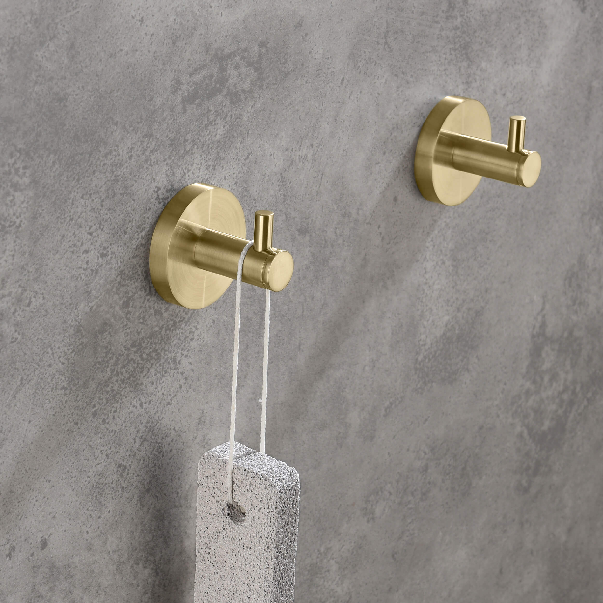 Circular Bathroom Towel & Robe Hook 3-Piece - KBA1401-3PC