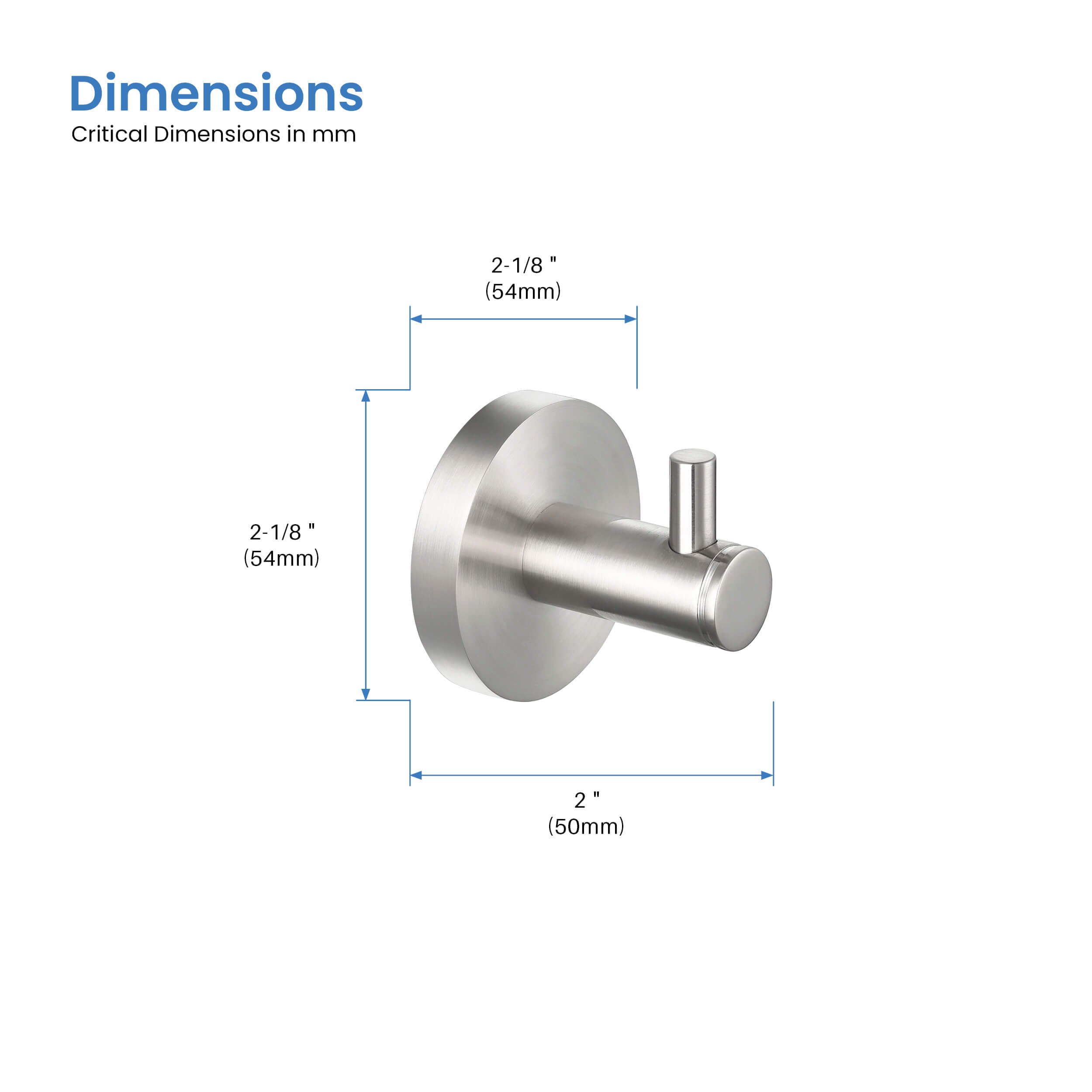 Circular Bathroom Towel & Robe Hook - KBA1401