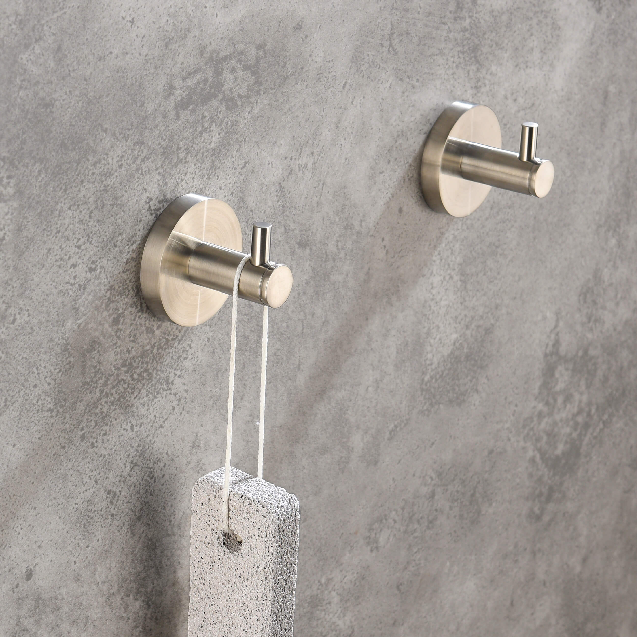 Circular Bathroom Towel & Robe Hook 2-Piece - KBA1401-2PC