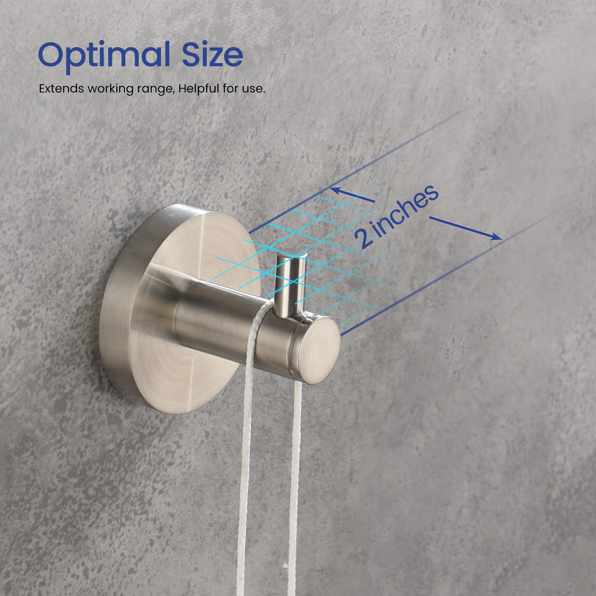 Circular Bathroom Towel & Robe Hook - KBA1401